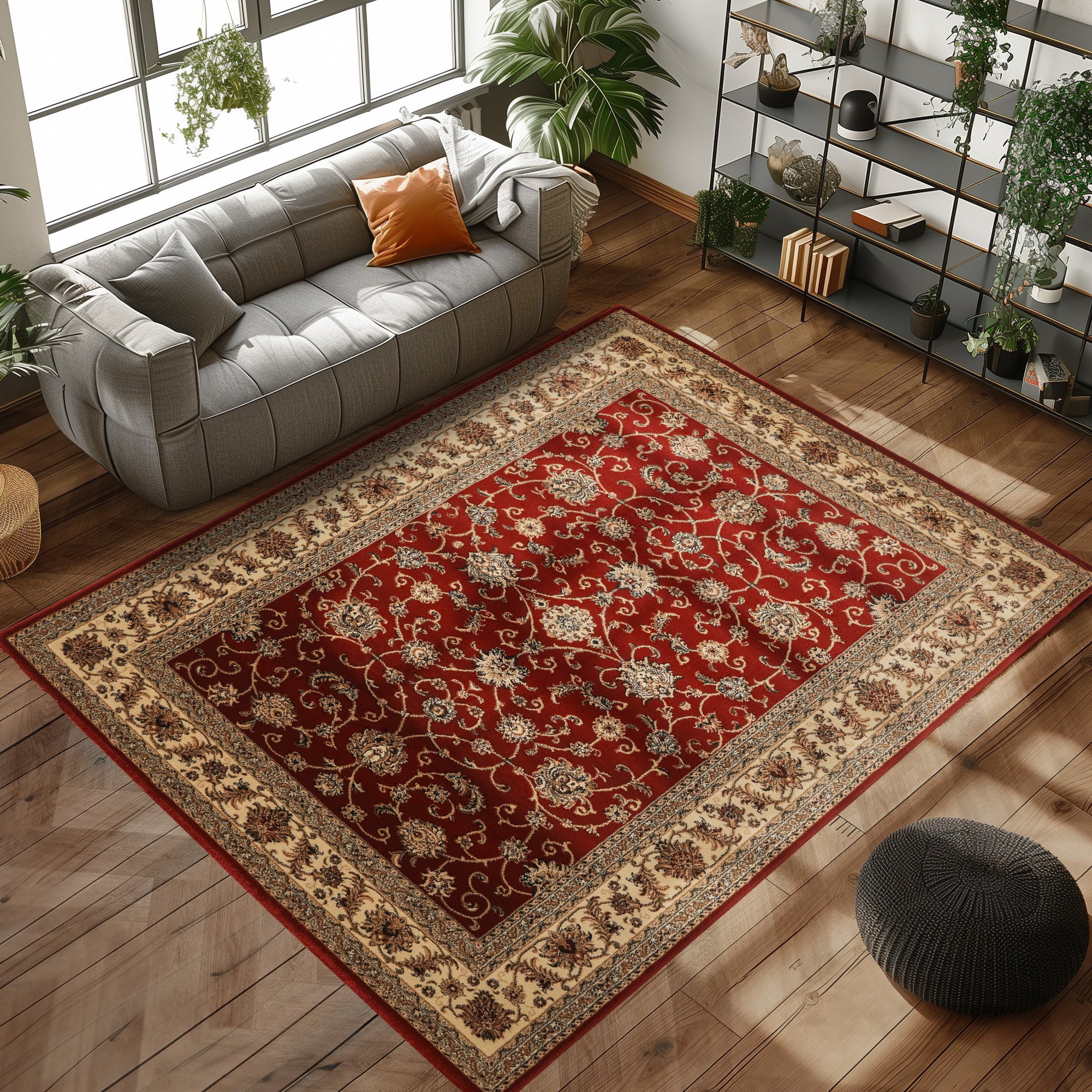 Orinet Teppich Klassisch Optik Webteppich orientalisch Design Teppich Wohnzimmer