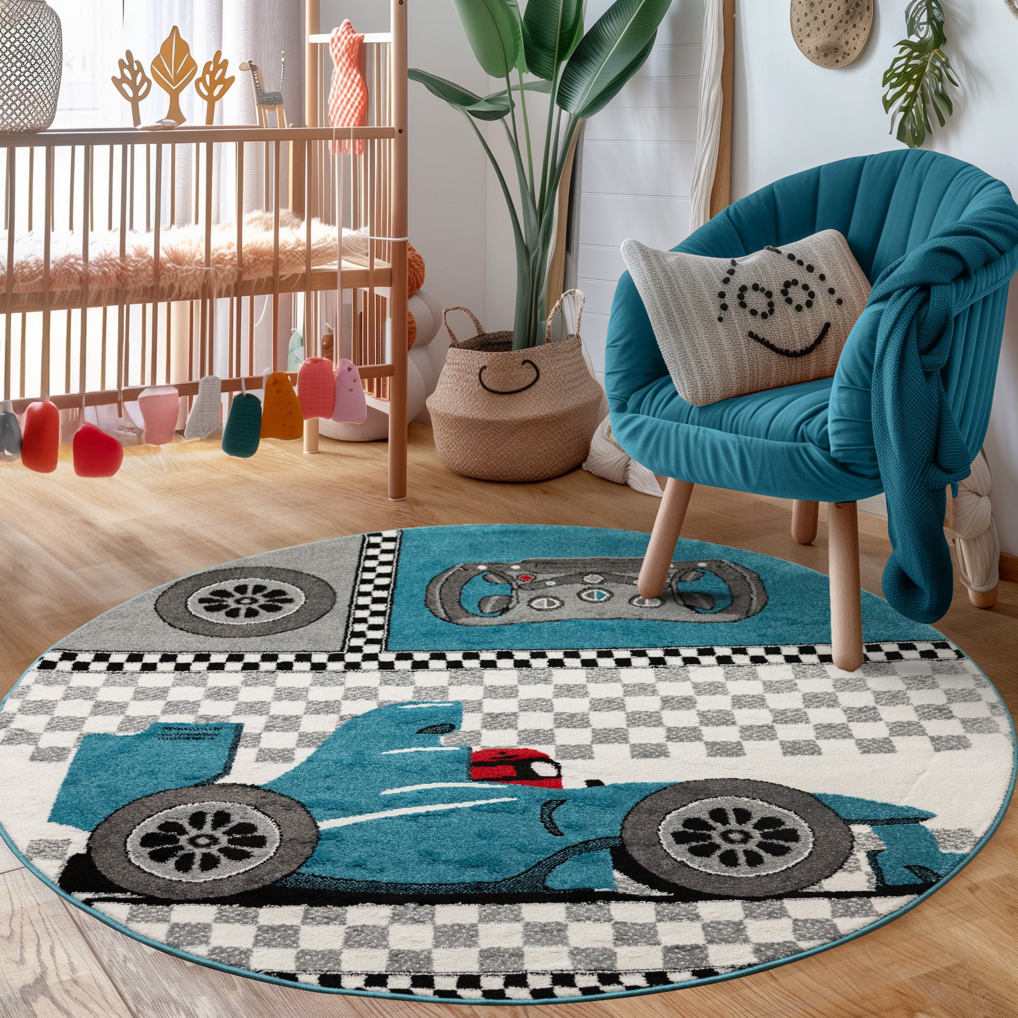 Kinderteppich Junge Pirat Design Babyzimmer Teppich Kinderzimmer Pflegeleicht