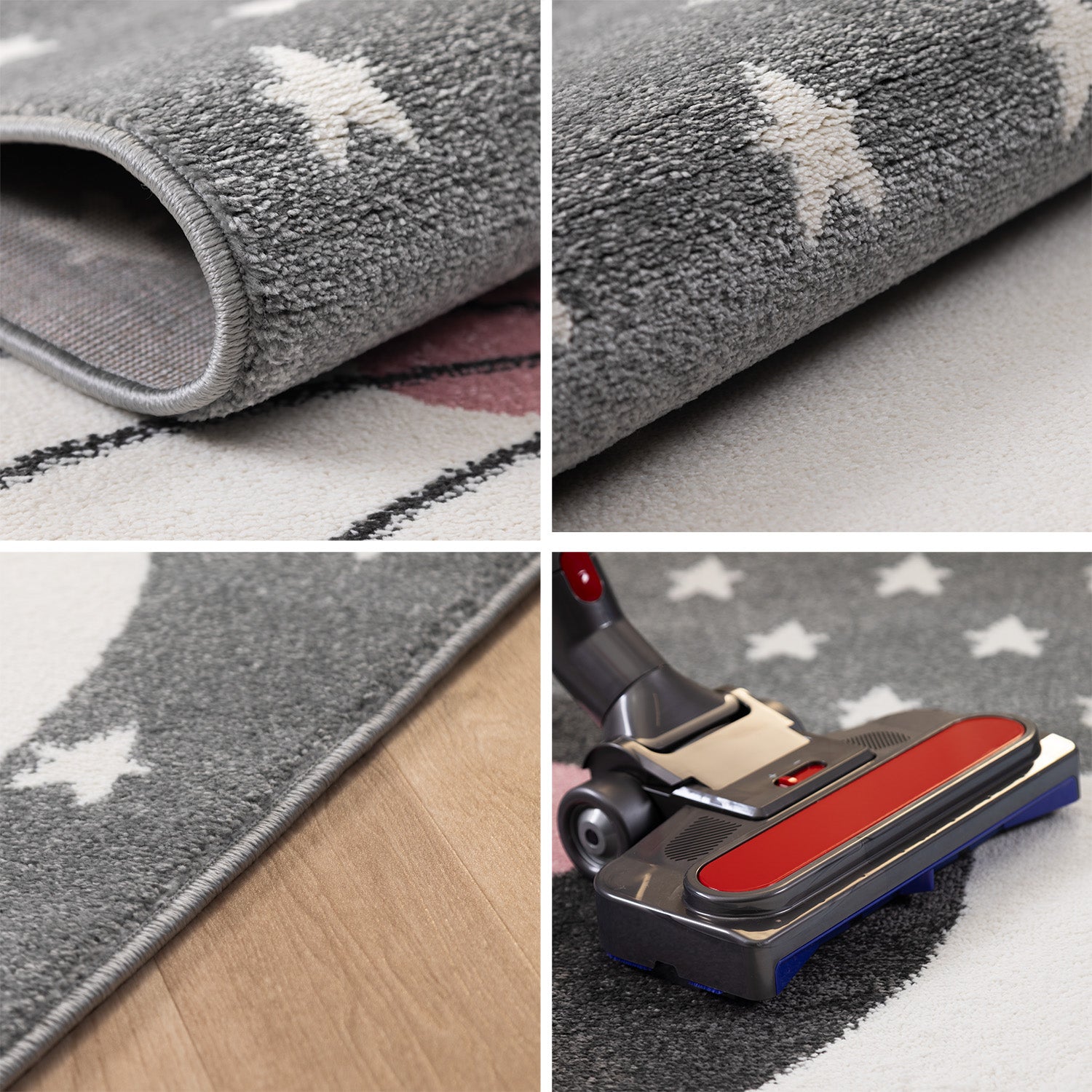 Kinderteppich Mädchen Katze Design Babyzimmer Teppich Kinderzimmer Pflegeleicht