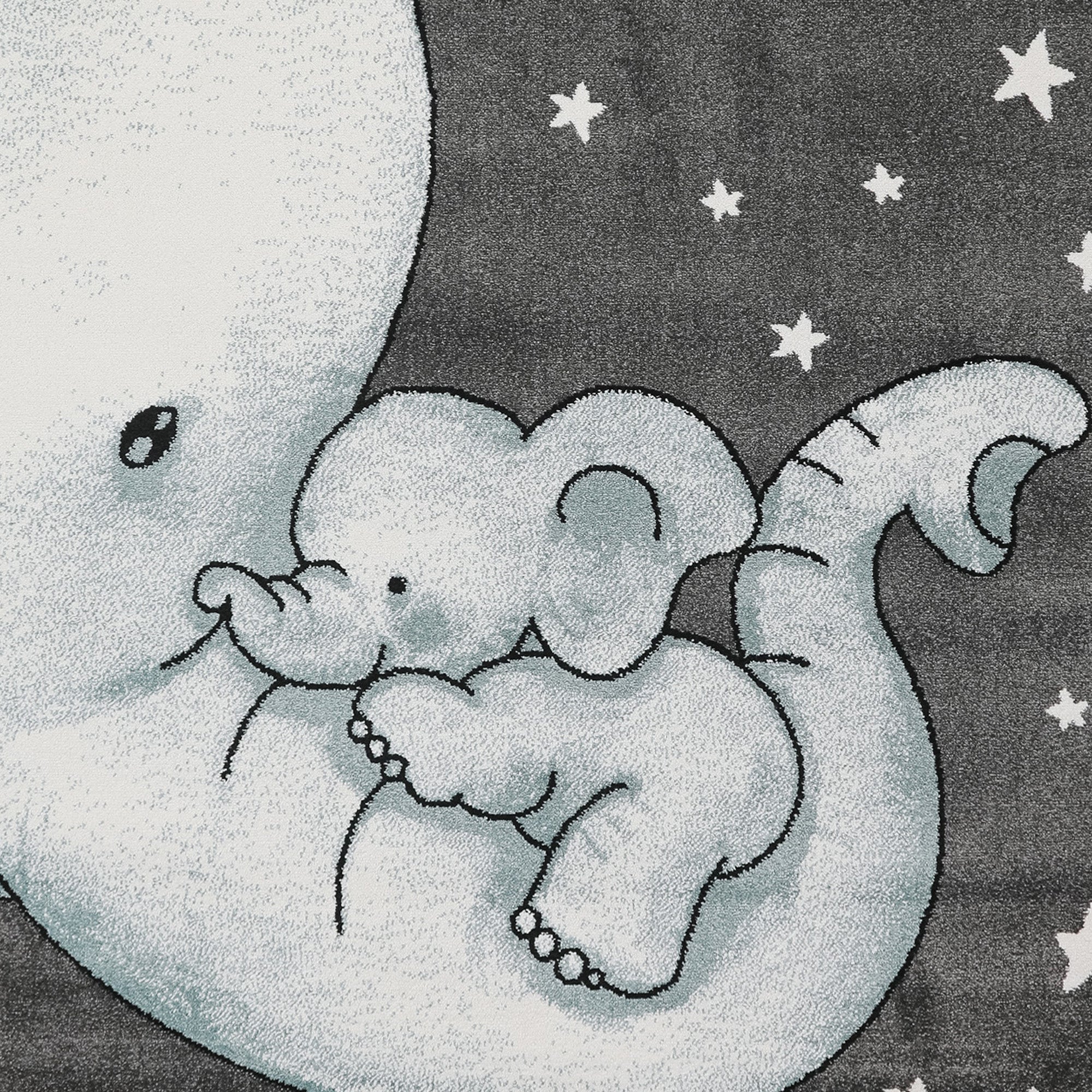Kinderteppich Junge Elefant Design Babyzimmer Teppich Kinderzimmer Pflegeleicht