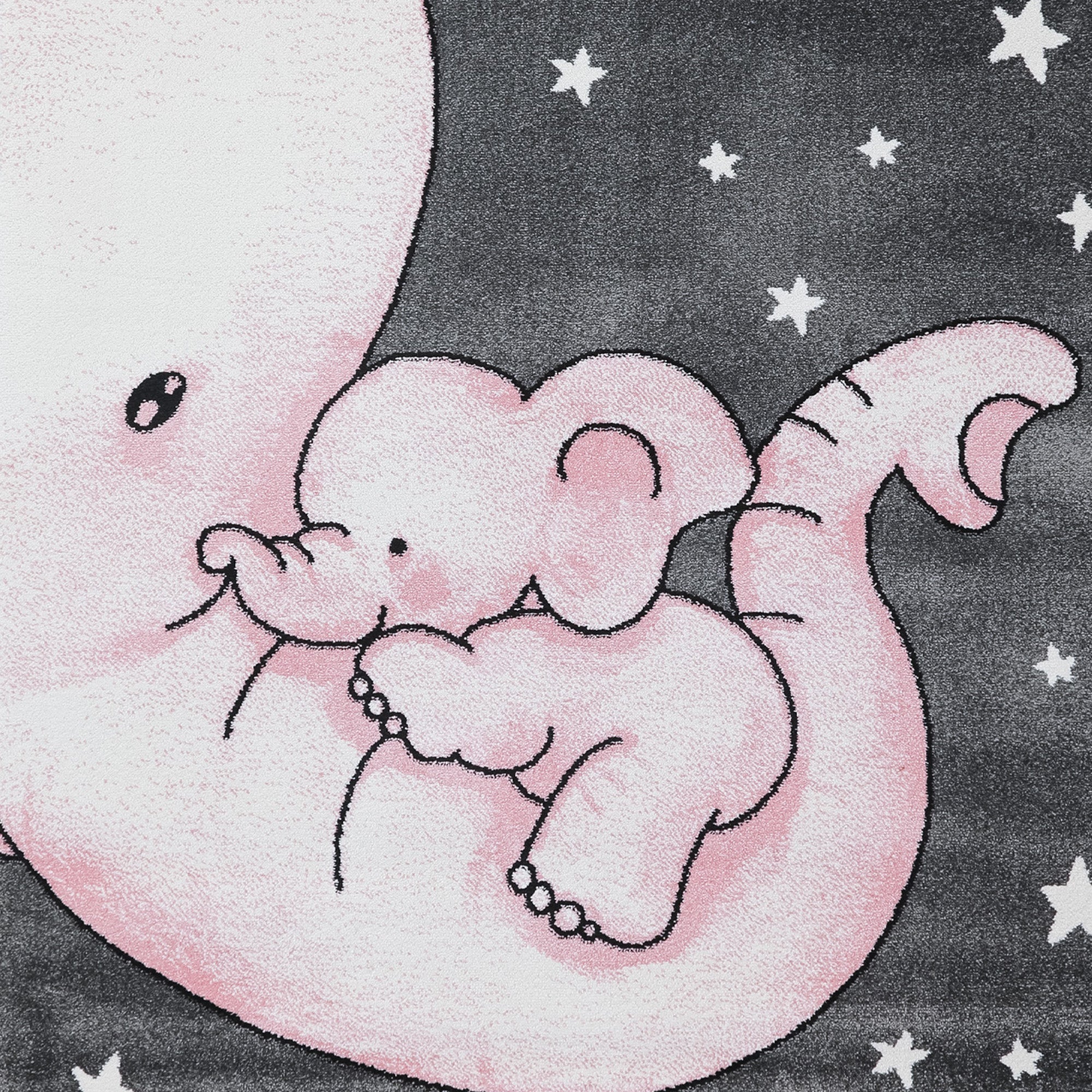 Kinderteppich Mädchen Elefant Design Babyzimmer Teppich Kinderzimmer