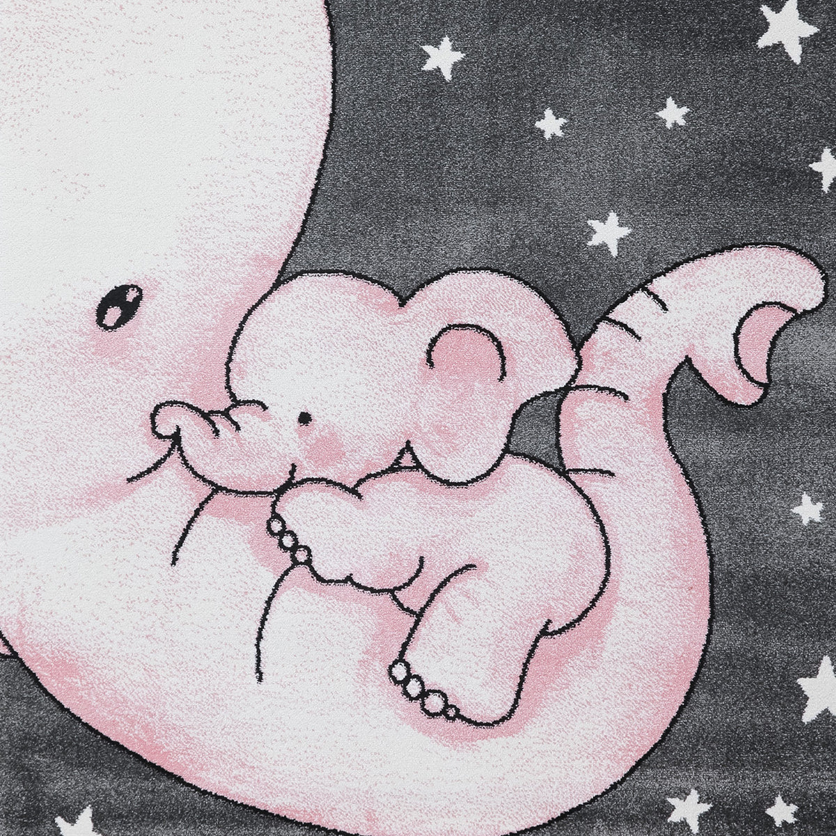 Kinderteppich Mädchen Elefant Design Babyzimmer Teppich Kinderzimmer