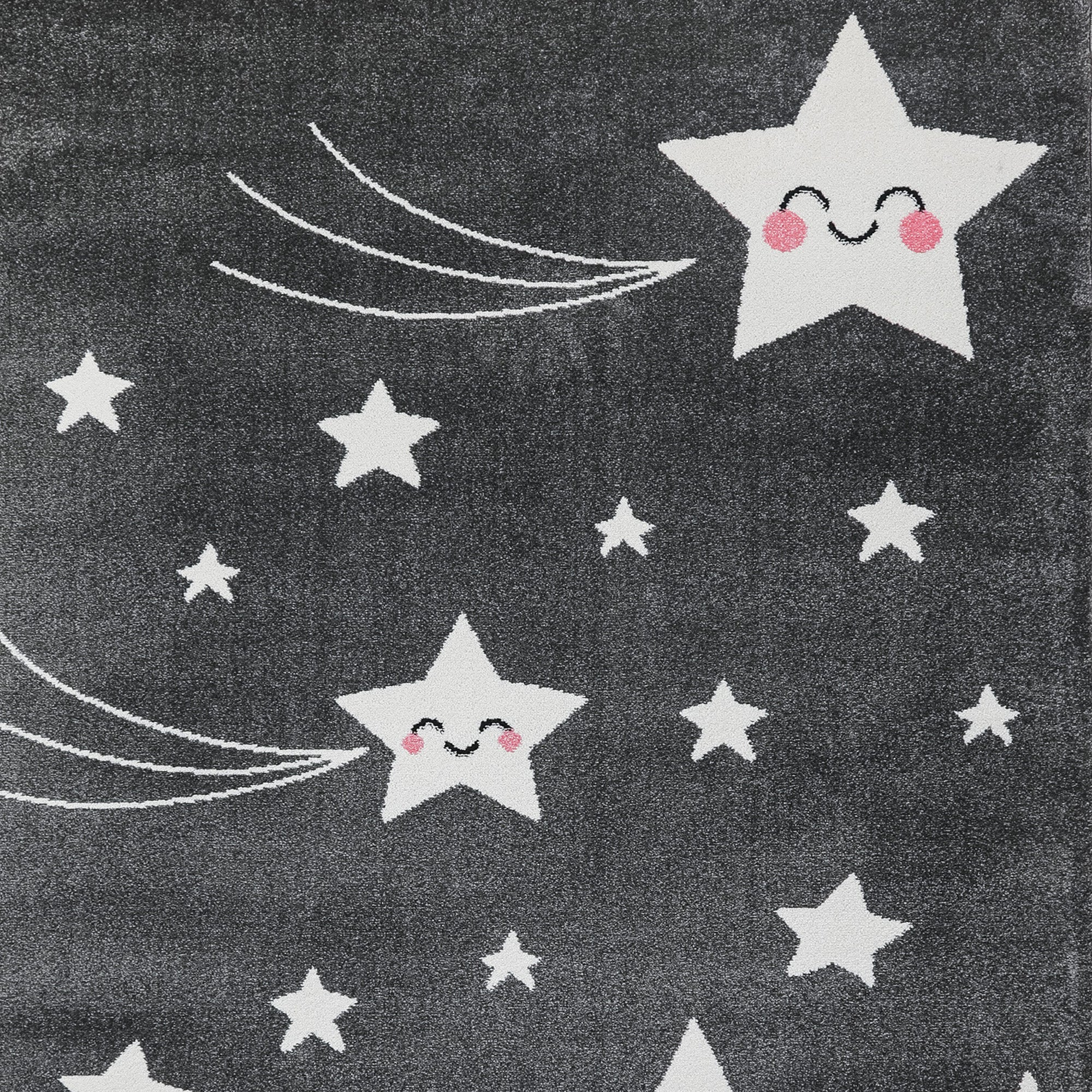 Kinderteppich Mädchen Stern Design Babyzimmer Teppich Kinderzimmer Pflegeleicht