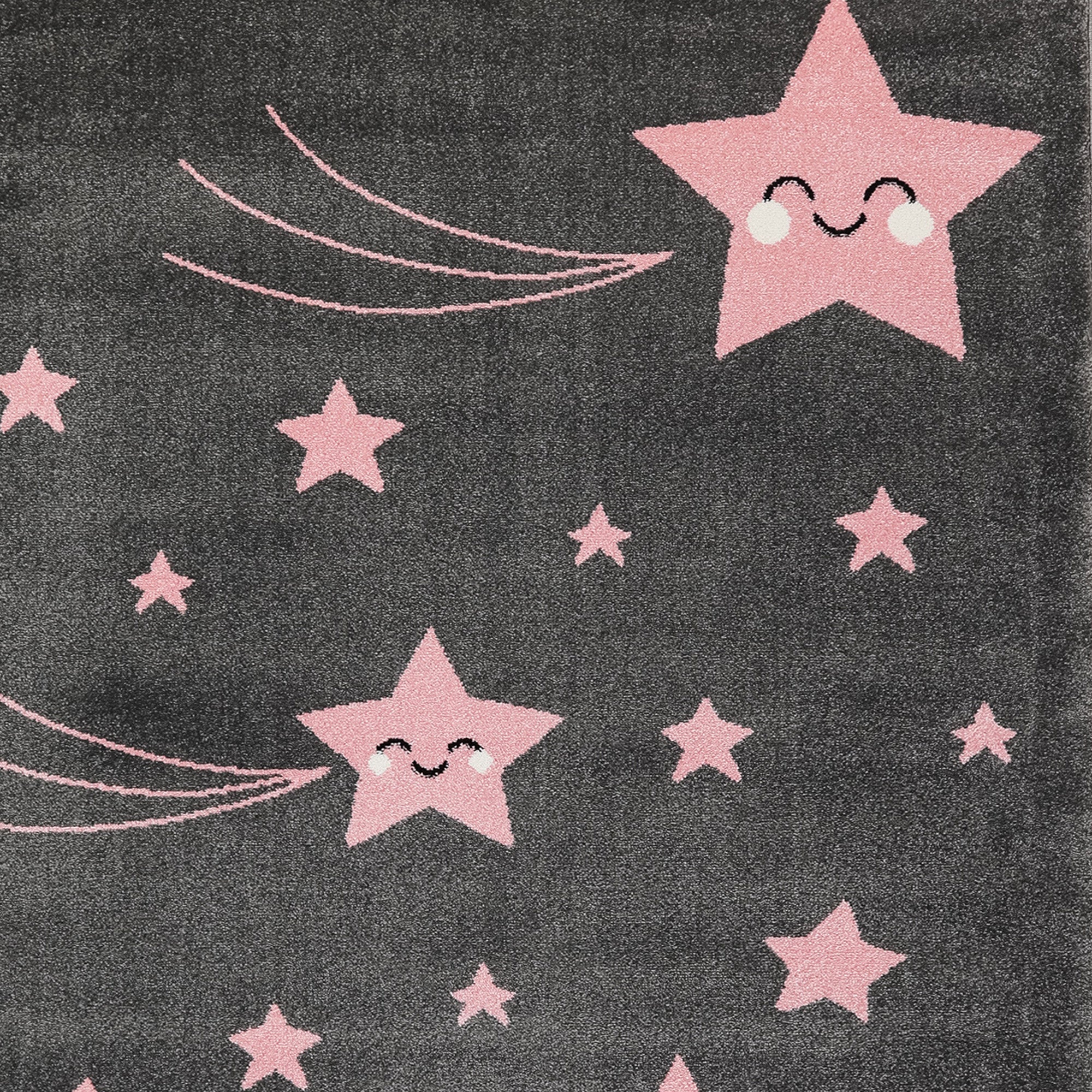 Kinderteppich Mädchen Stern Design Babyzimmer Teppich Kinderzimmer Pflegeleicht