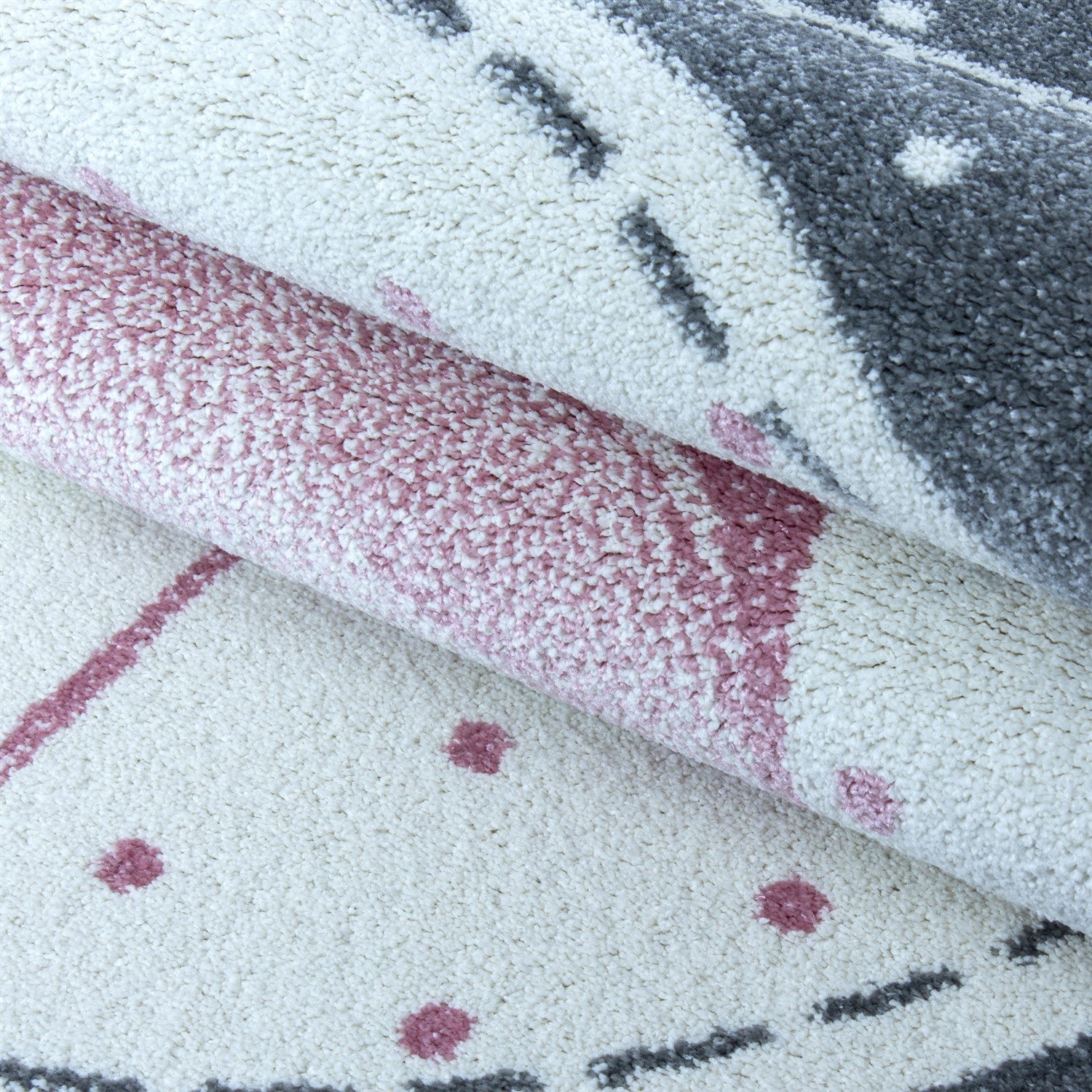 Kinderteppich Mädchen süße Flamingo Design Babyzimmer Teppich Kinderzimmer