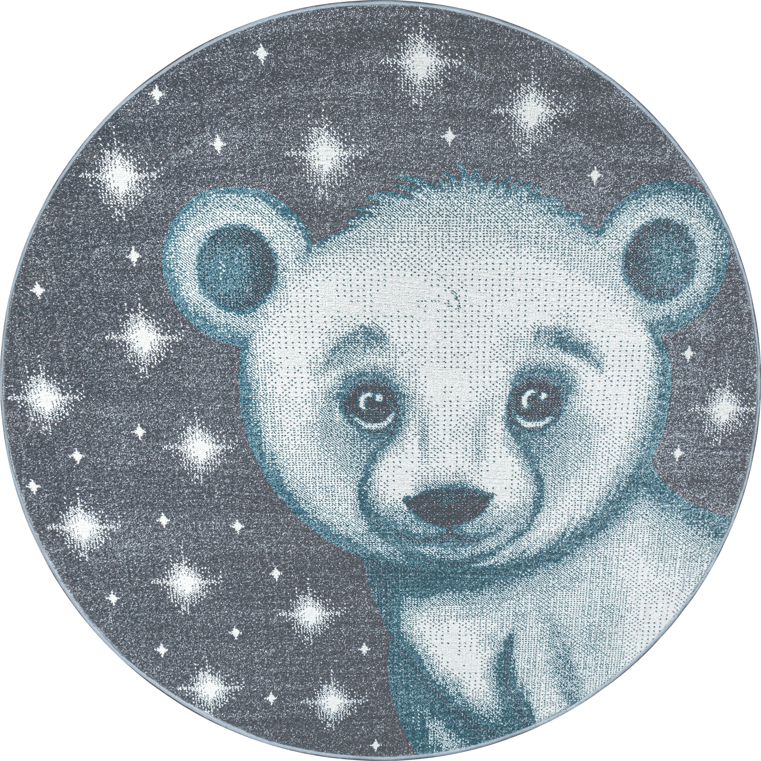 Children's Rug Children's Room Bear Design Children's Rug Baby Room Soft Pile