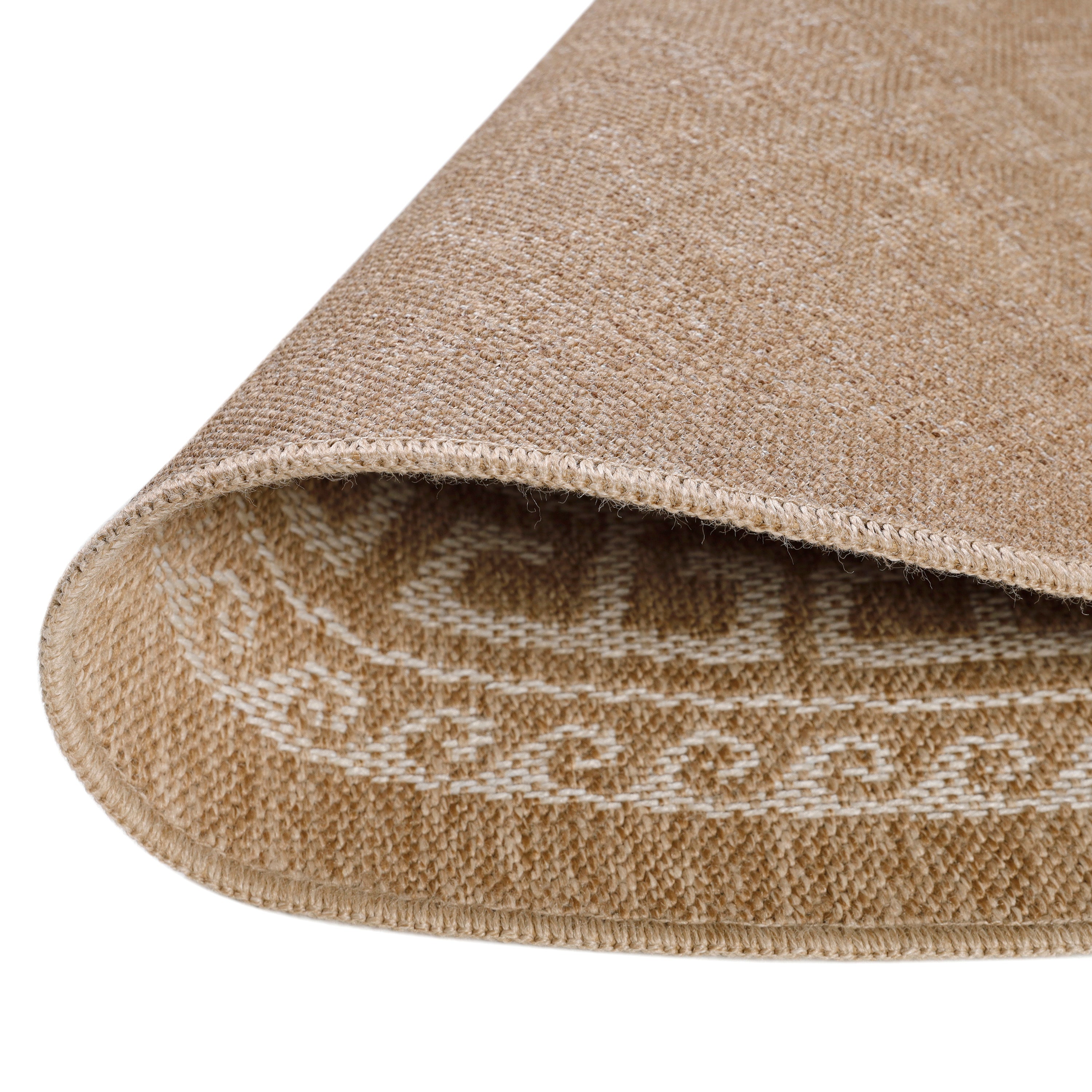 Runder Outdoor Teppich Vintage Design Wetterfest Terrassen Küchen Balkon