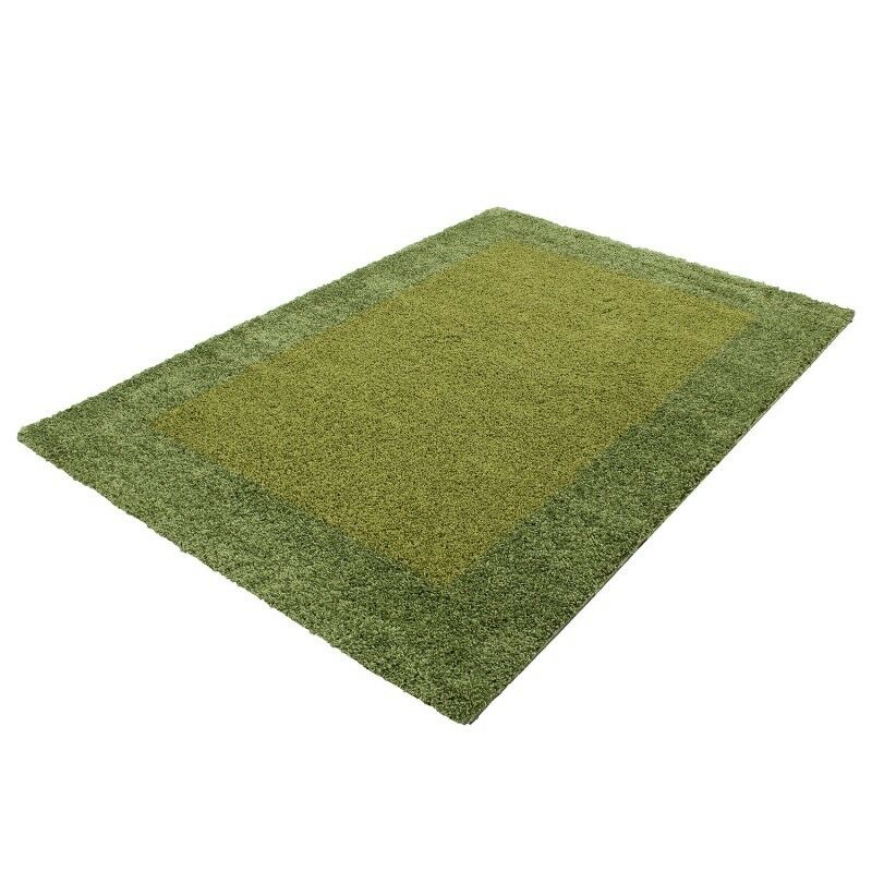 Hochflor Shaggy Langflor-Teppich Wohnzimmerteppich Soft Bordüre - Viele Farben