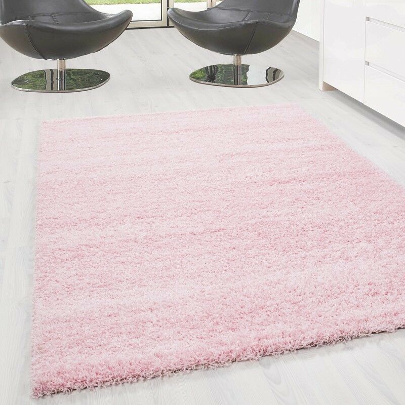 Deep pile shaggy long pile rug, living room rug, soft, plain in 14 colours