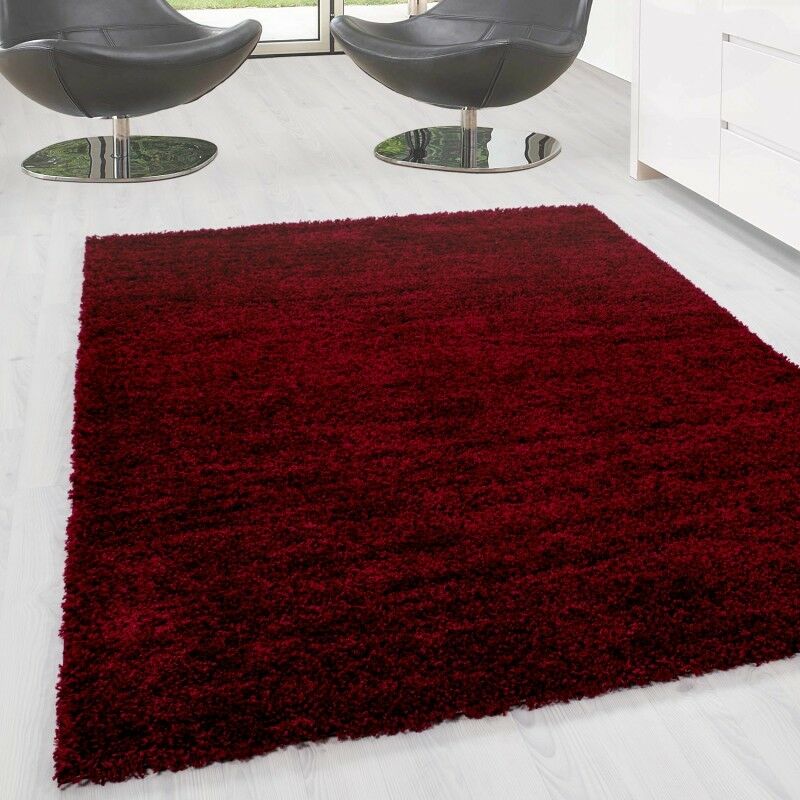 Deep pile shaggy long pile rug, living room rug, soft, plain in 14 colours