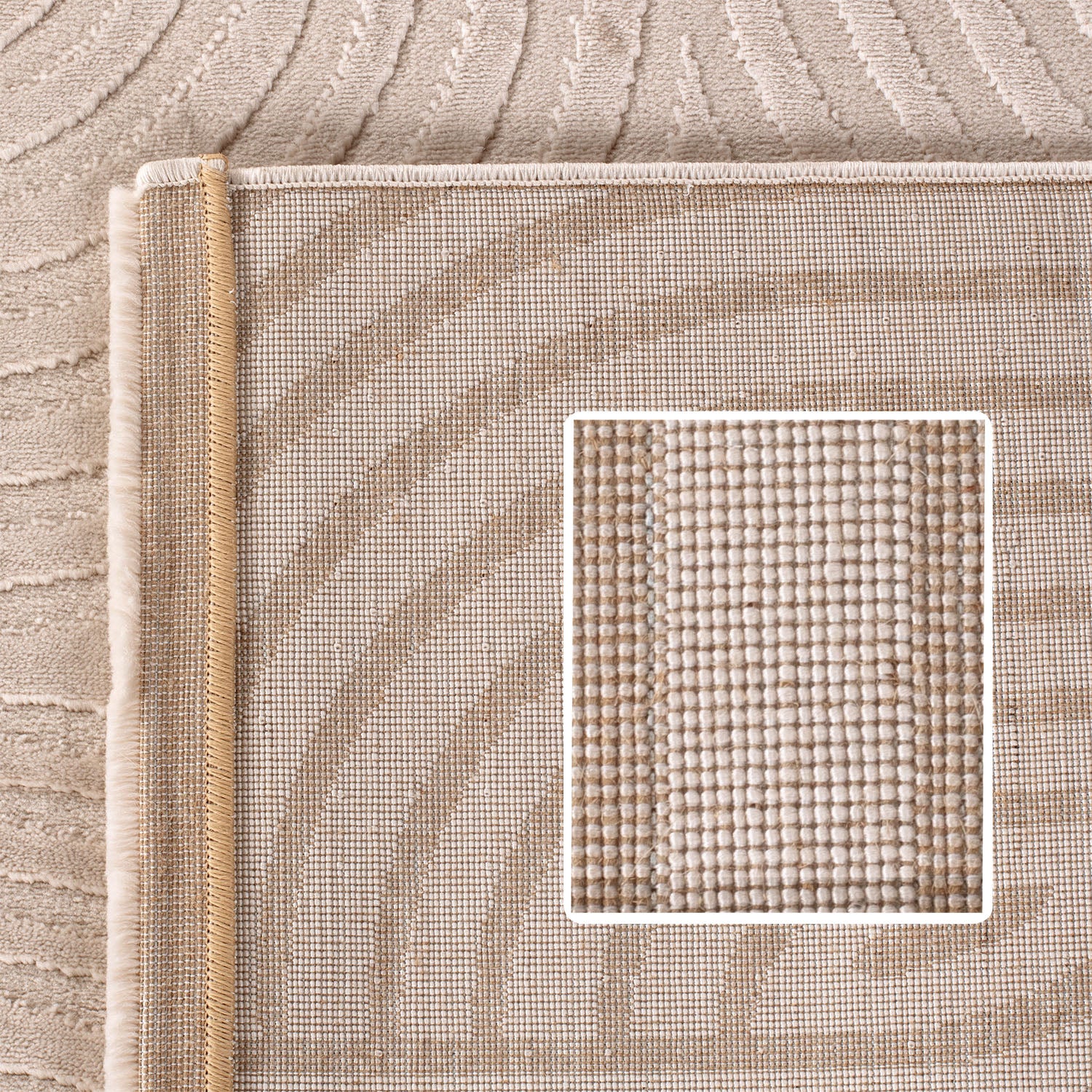 Bettumrandung Schlafzimmer Teppich 3 Teilig Beige Bettvorleger Boho Stil