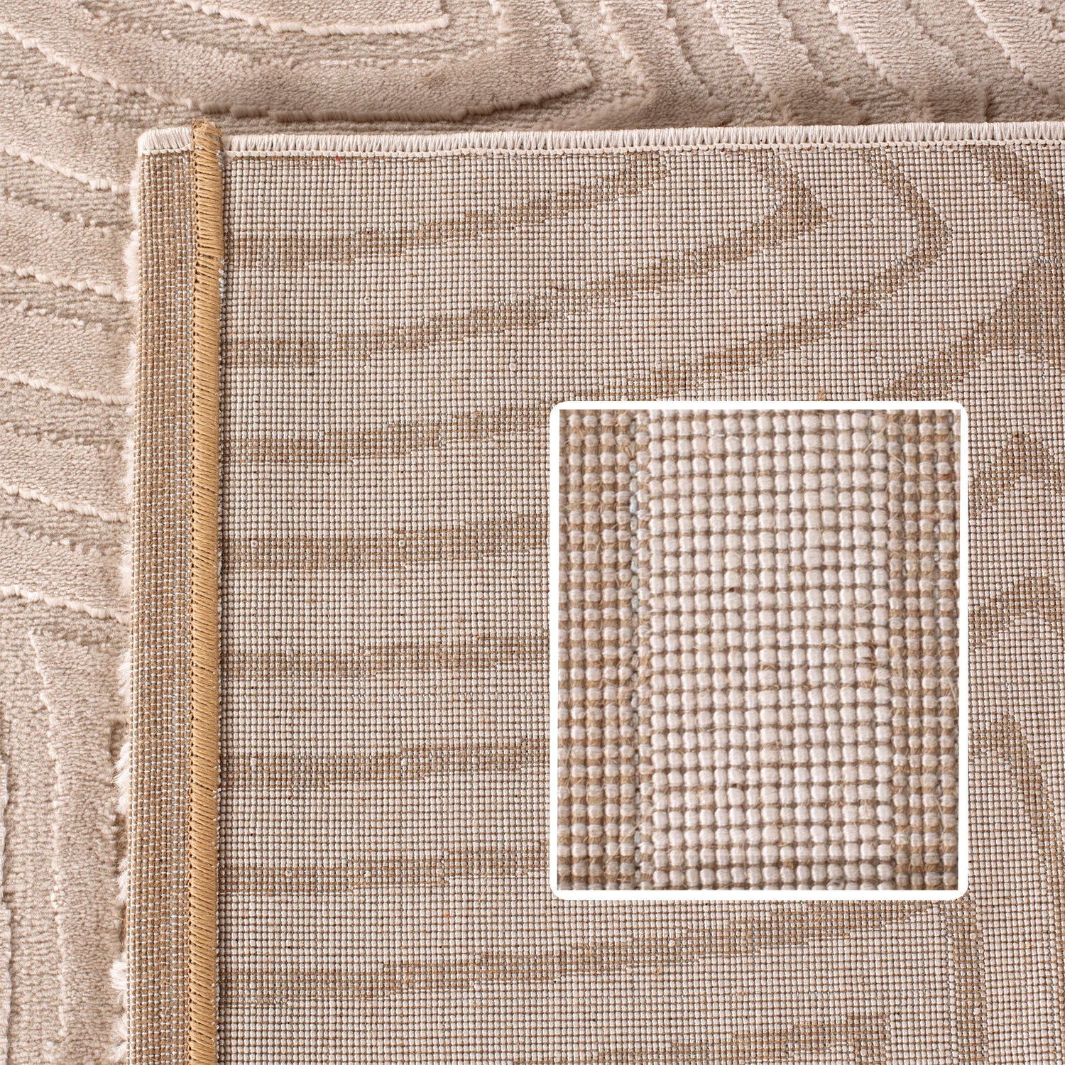 Bettumrandung Schlafzimmer Teppich 3 Teilig Beige Bettvorleger Boho Stil