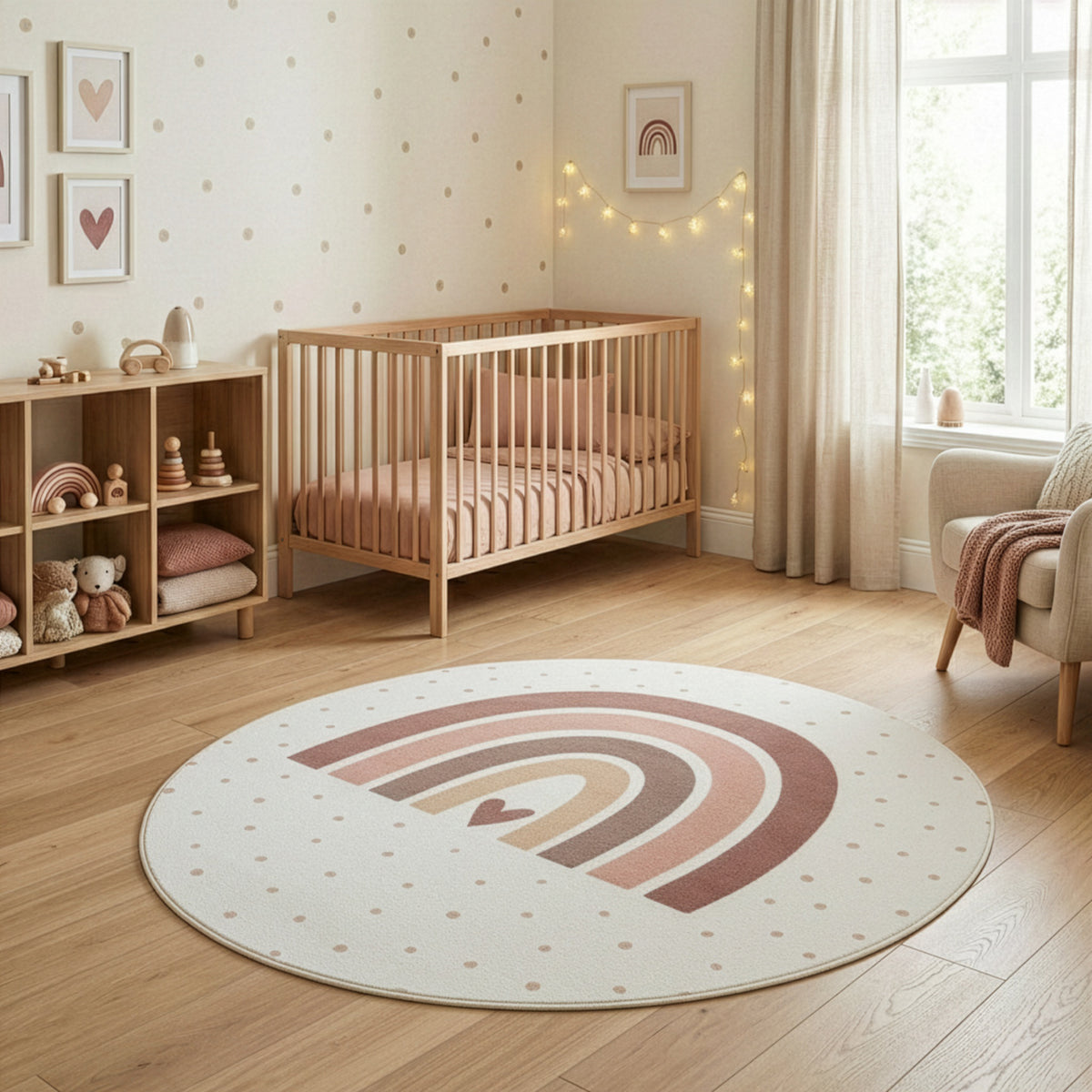 Carpettex Kinderteppich Regenbogen Spielteppich für Kinderzimmer Spielecken