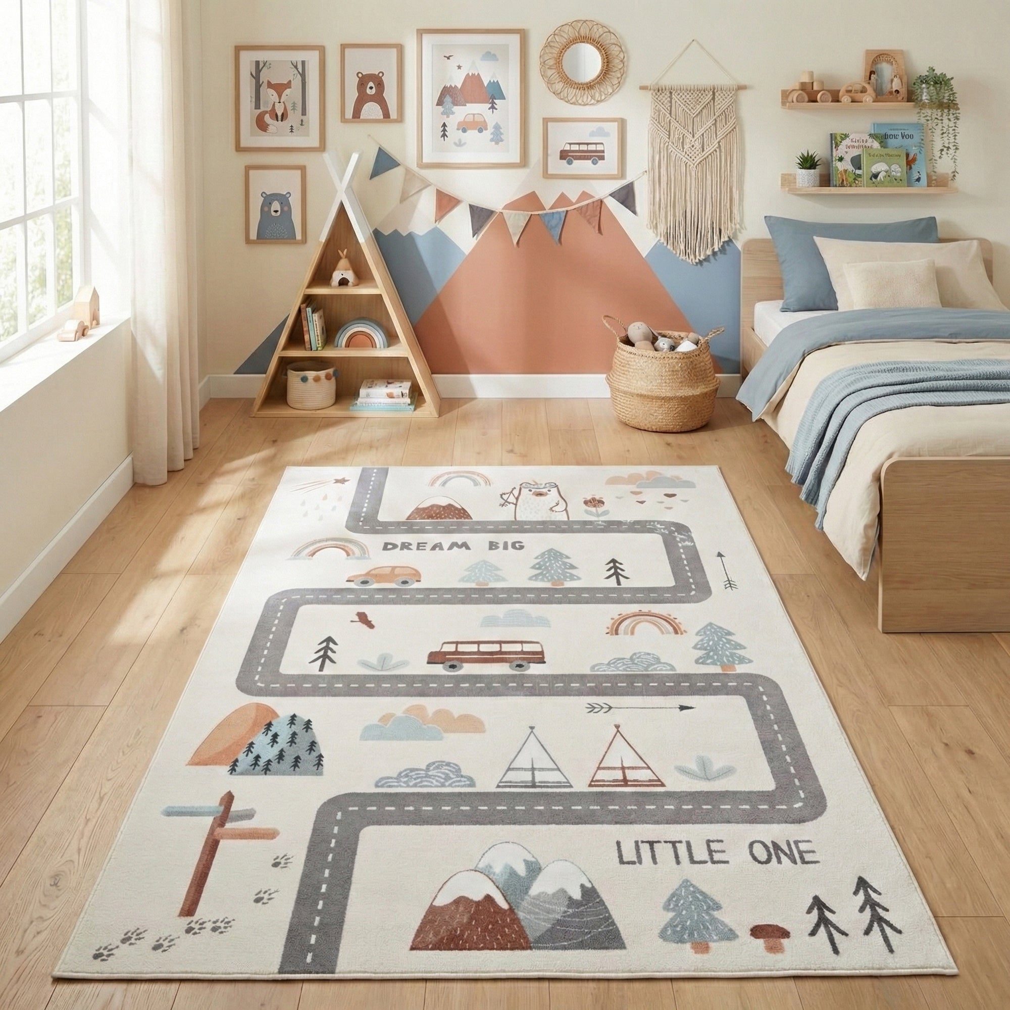 Carpettex Kinderteppich Straße Spielteppich für Kinderzimmer Spielecken