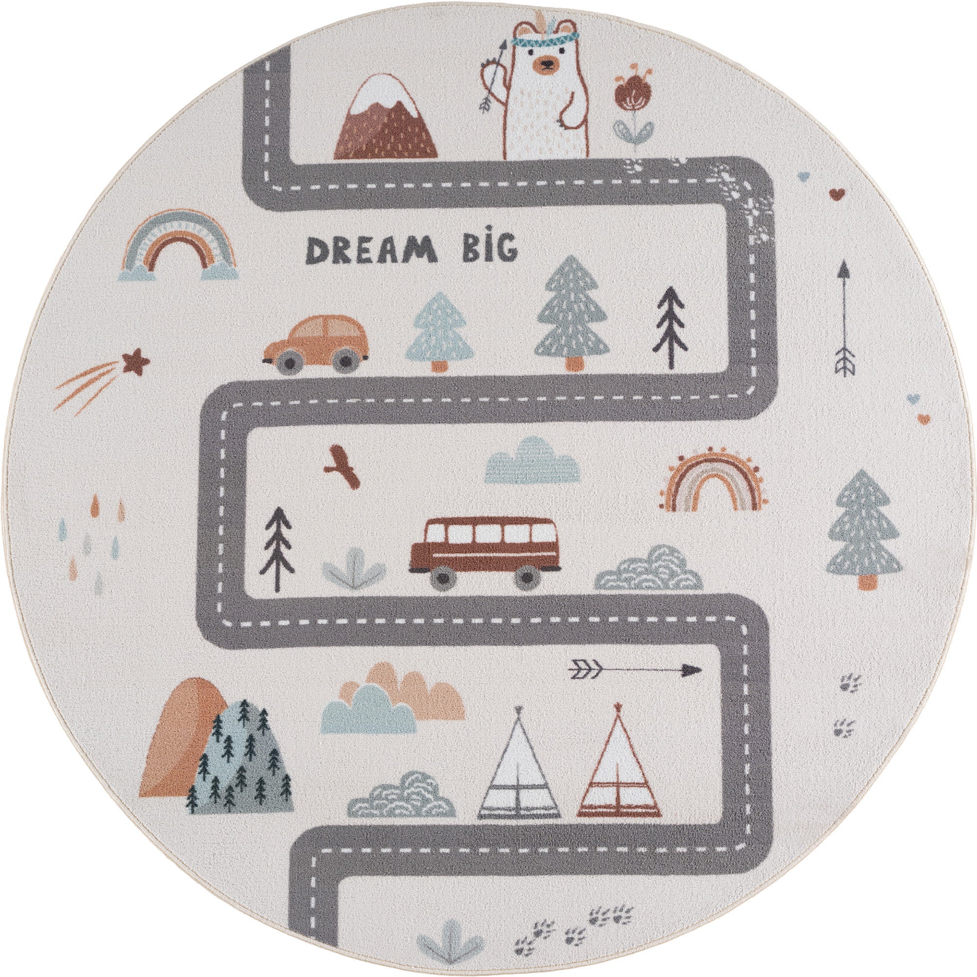 Carpettex Kinderteppich Straße Spielteppich für Kinderzimmer Spielecken