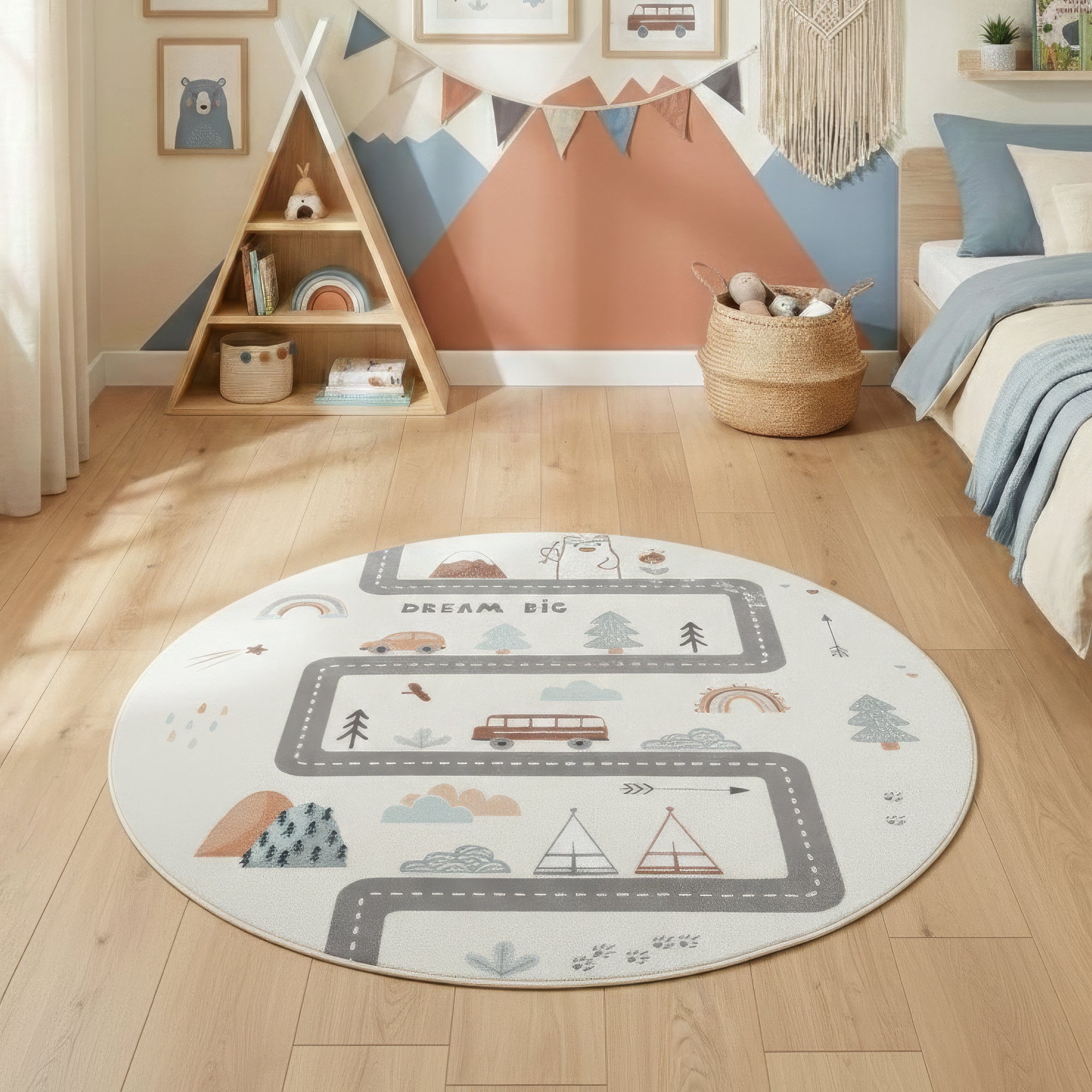 Carpettex Kinderteppich Straße Spielteppich für Kinderzimmer Spielecken