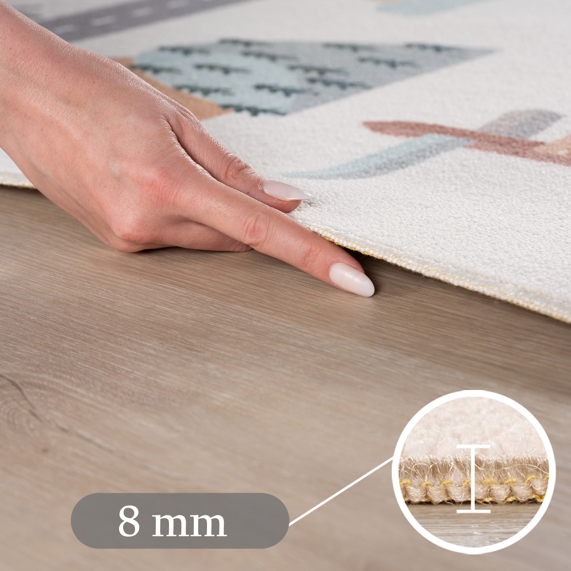 Carpettex Kinderteppich Straße Spielteppich für Kinderzimmer Spielecken