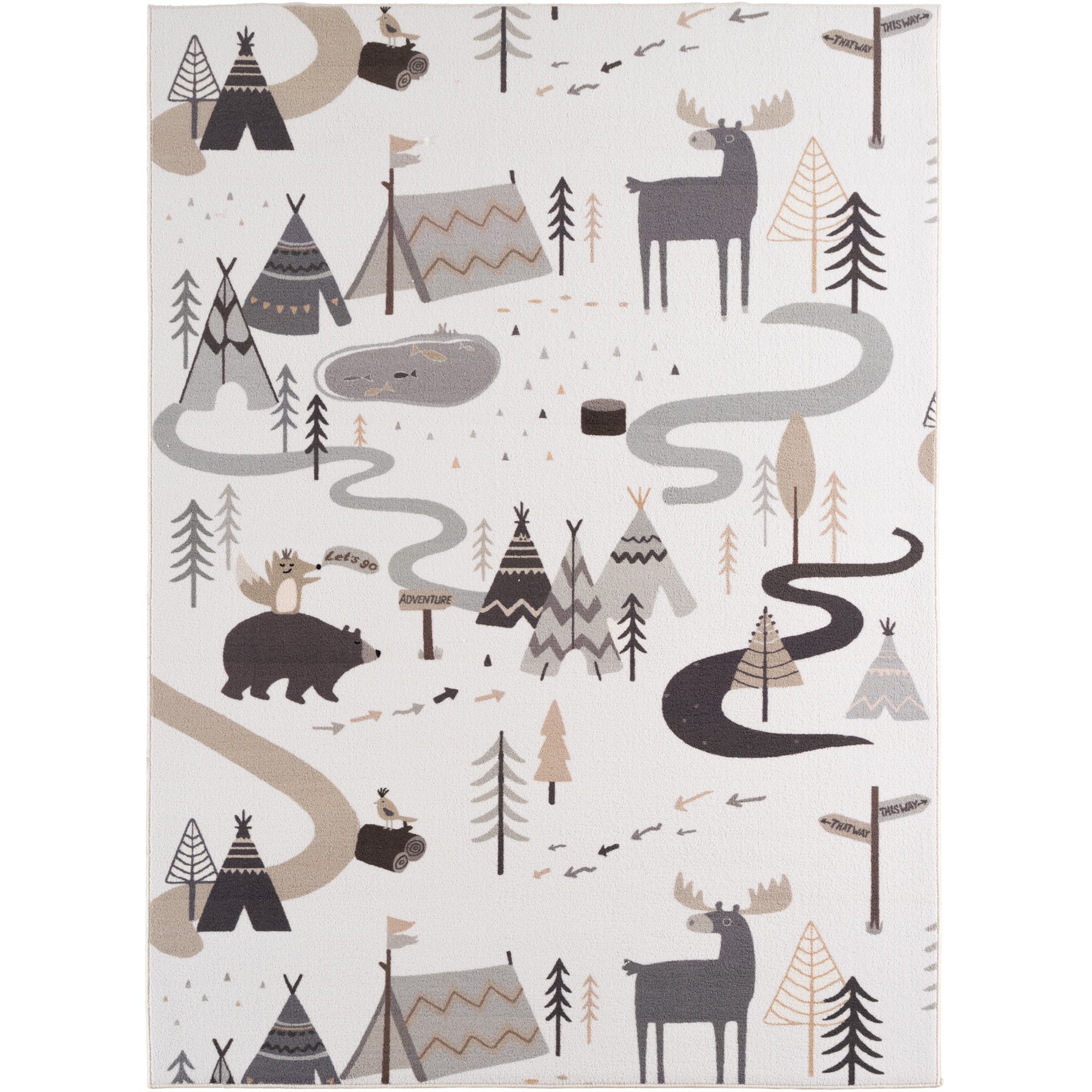 Carpettex Kinderteppich Tiere Spielteppich für Kinderzimmer Spielecken