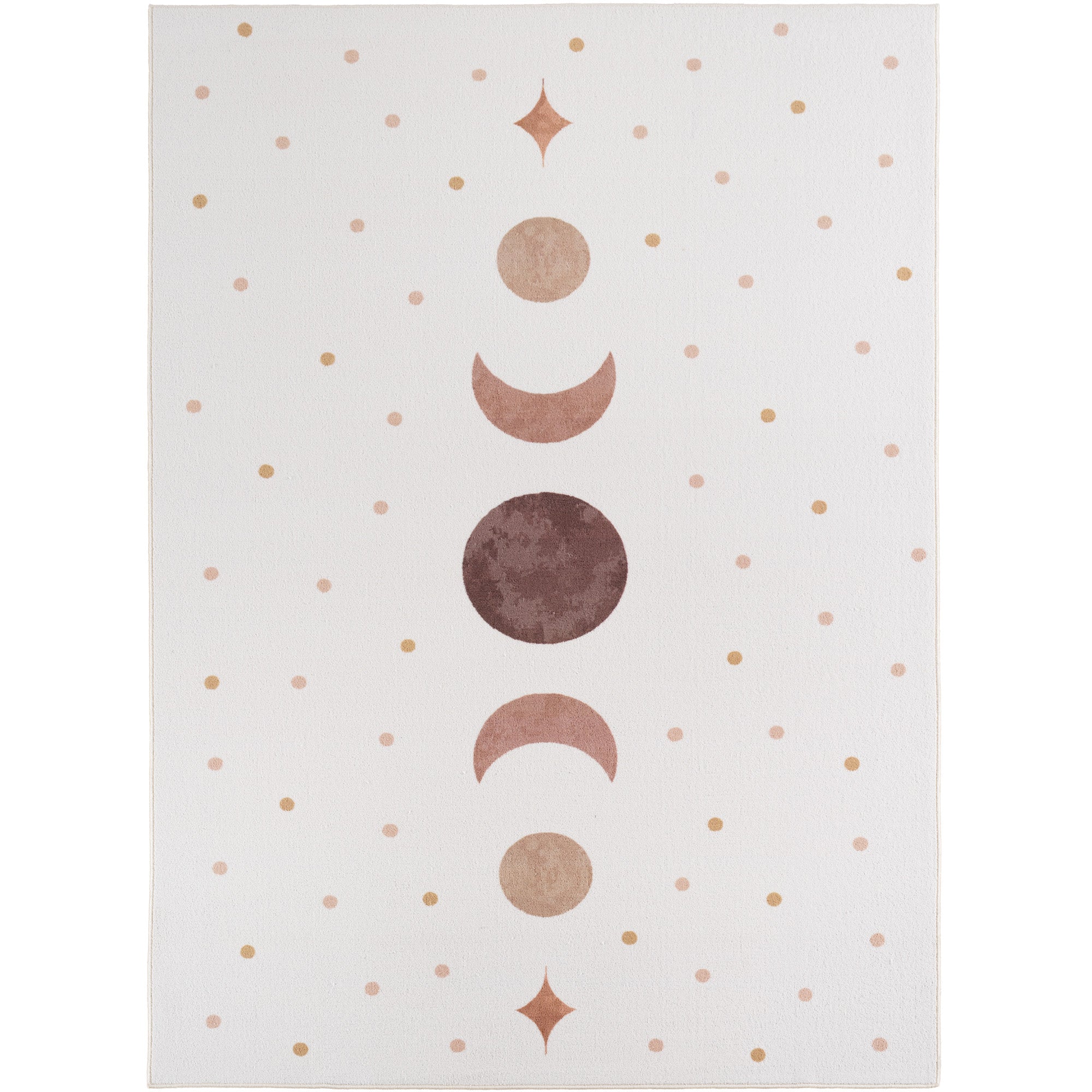 Carpettex Kinderteppich Mondphasen Boho Spielteppich