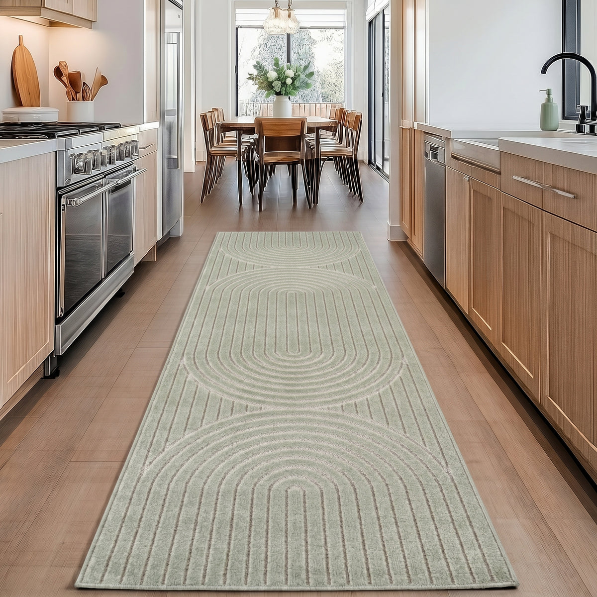 Carpettex Kurzflor Teppich 3D Hoch-Tief Skandi Boho Indoor Outdoor