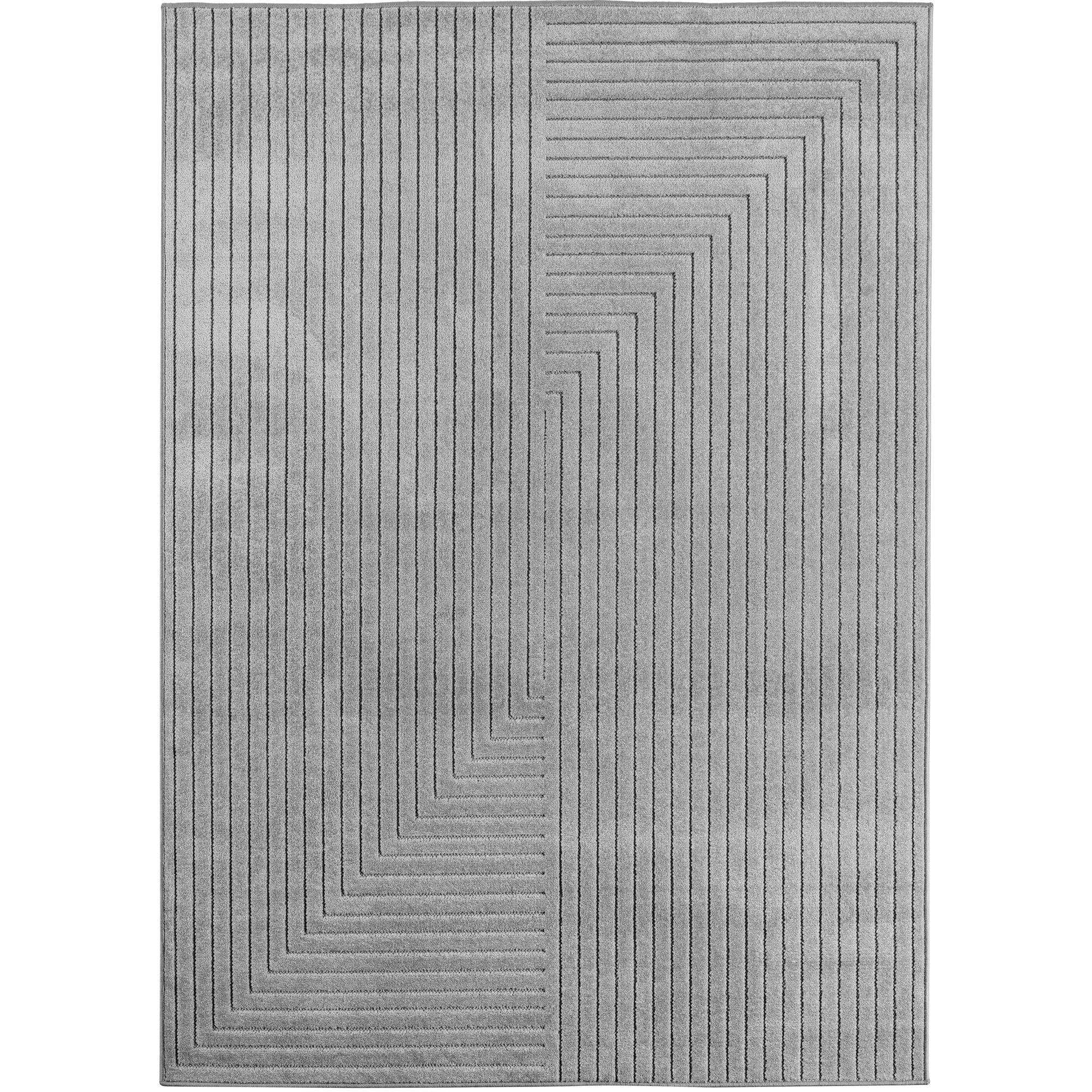 Carpettex Indoor & Outdoor Teppich Wetterfest Wohnzimmer Balkon, Waschbar Grau