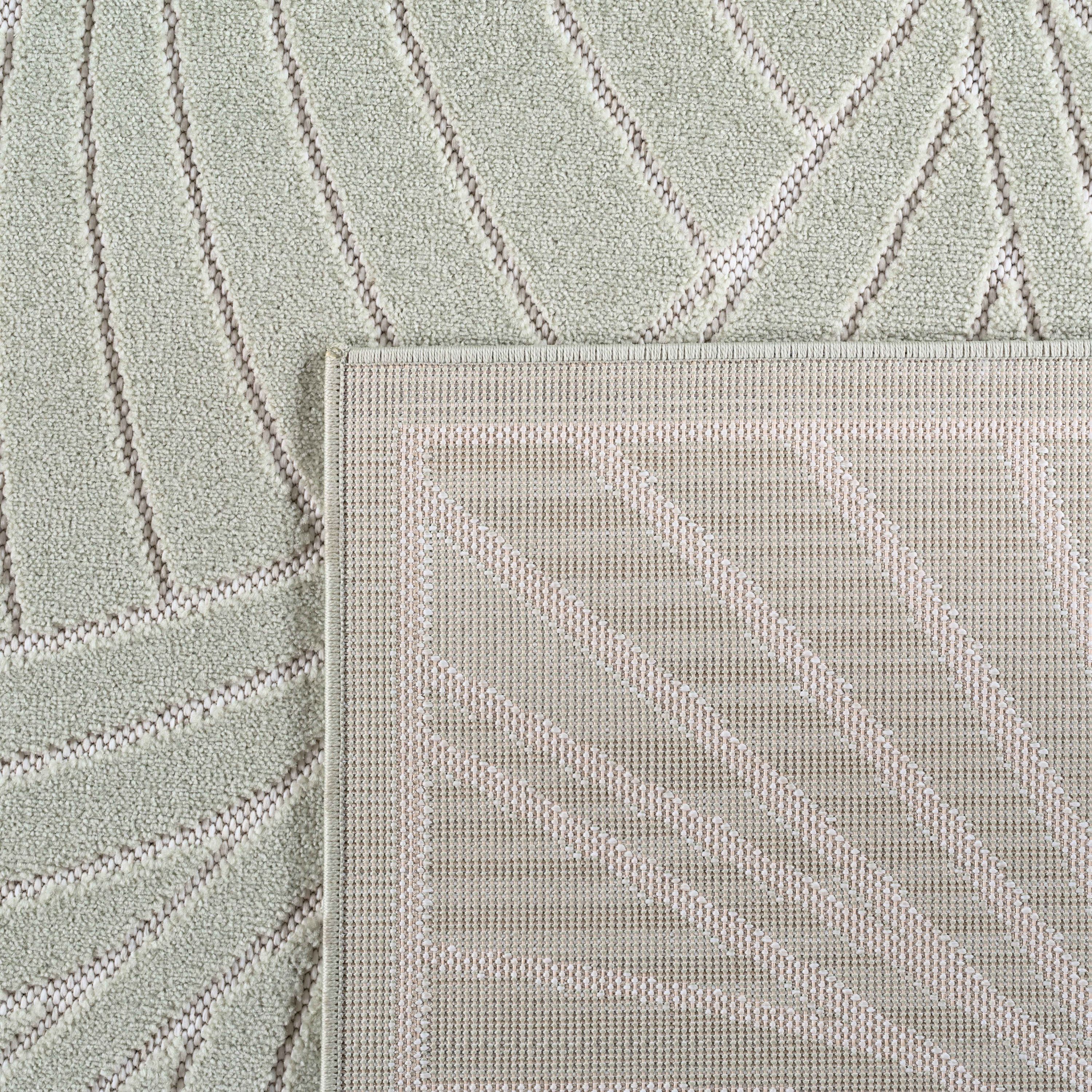 Carpettex Kurzflor Teppich 3D Hoch-Tief Skandi Boho Indoor Outdoor