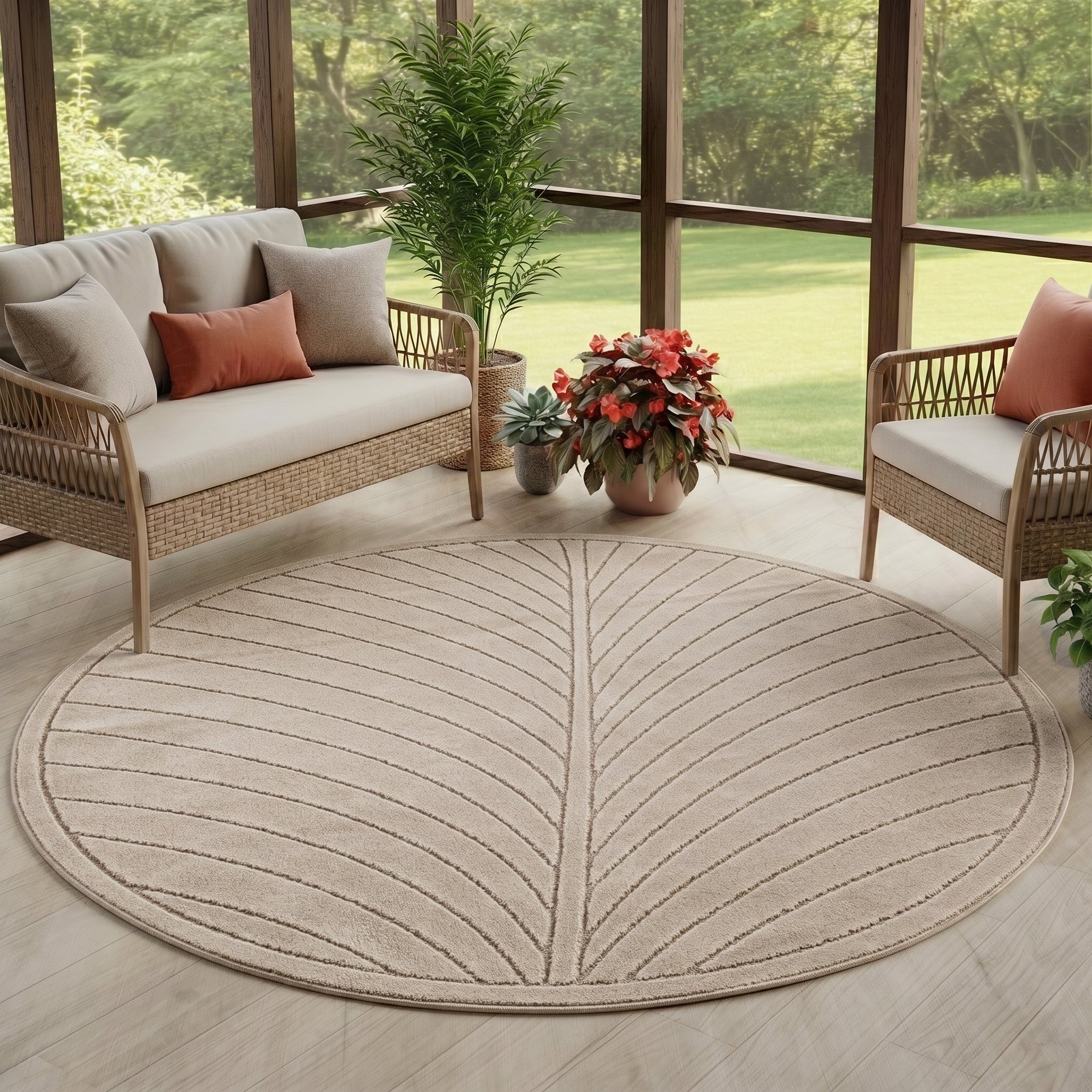 Carpettex Kurzflor Teppich 3D Hoch-Tief Skandi Boho Indoor Outdoor