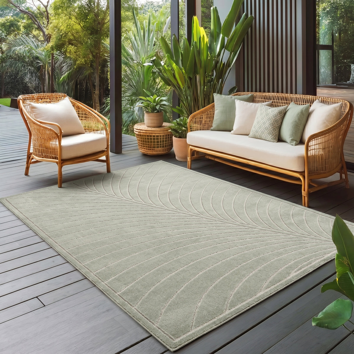 Carpettex Kurzflor Teppich 3D Hoch-Tief Skandi Boho Indoor Outdoor