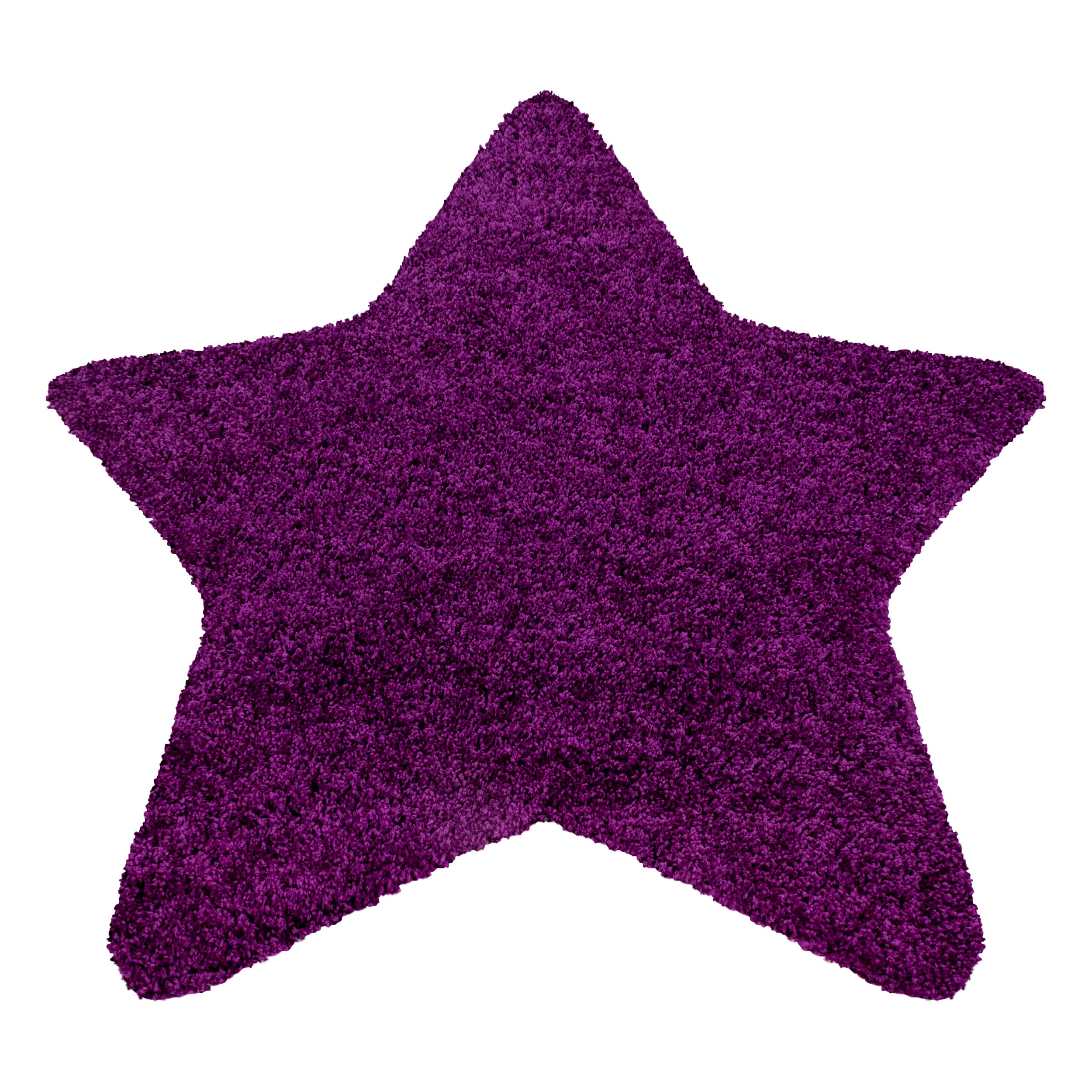 Hochflor Shaggy Teppich Kinderzimmer Sternform verschiedene Farben und größen