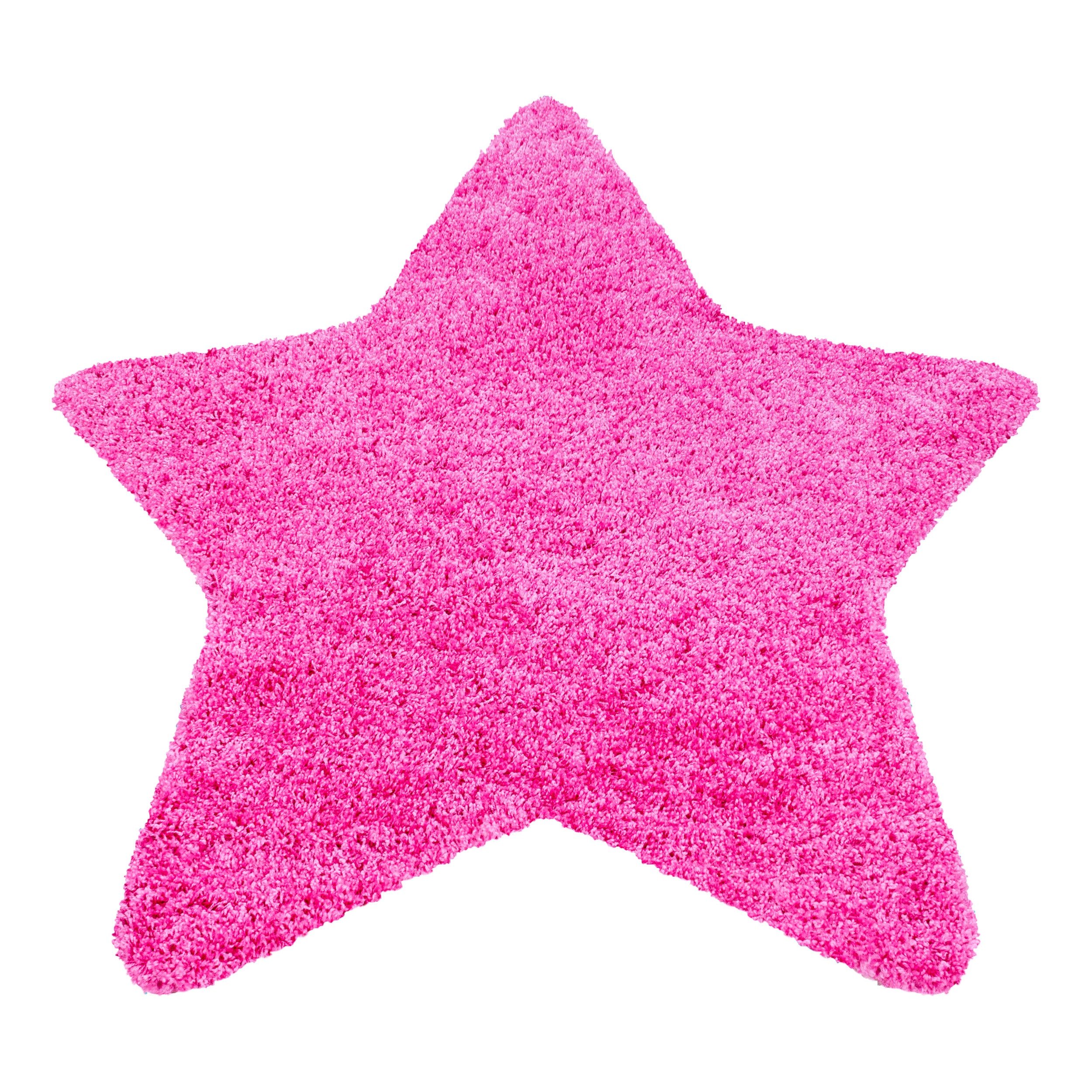 Hochflor Shaggy Teppich Kinderzimmer Sternform verschiedene Farben und größen