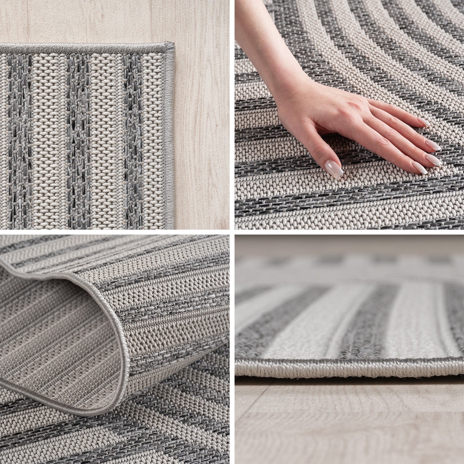 Tapis d'extérieur Carpettex, résistant aux intempéries, pour balcon, terrasse, jardin, style scandinave bohème
