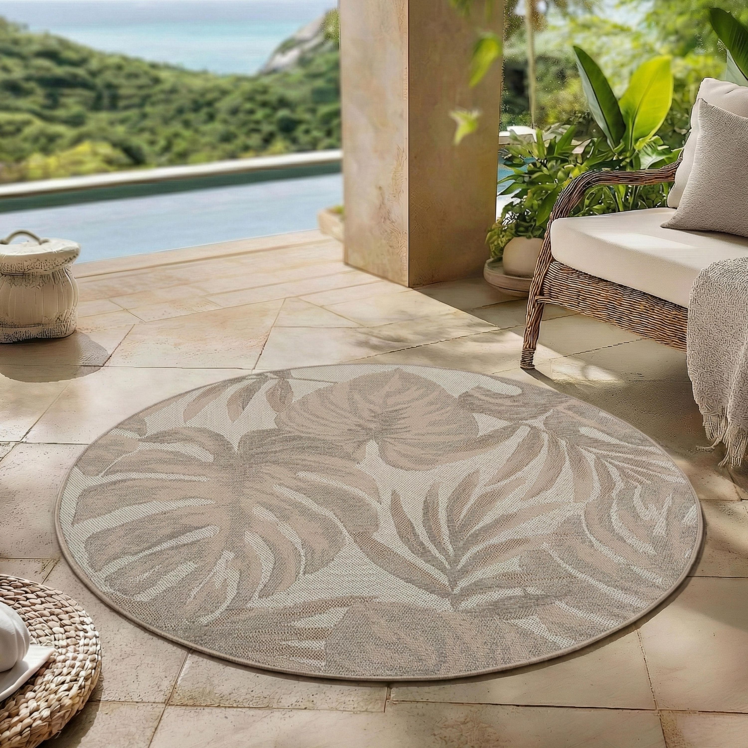 Tapis d'extérieur Carpettex, résistant aux intempéries, pour balcon, terrasse, jardin, style scandinave bohème