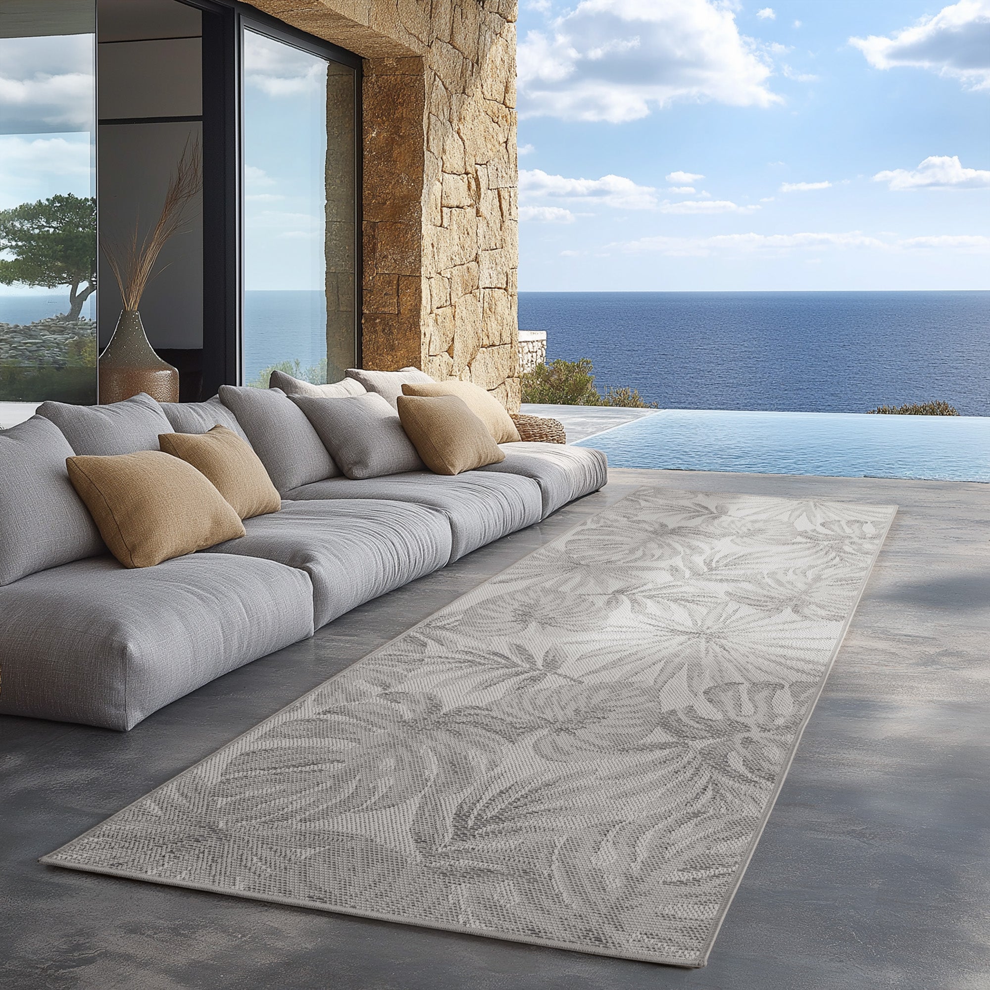 Carpettex Outdoor Teppich wetterfest Balkon, Terrasse, Garten Skandi Boho-Design