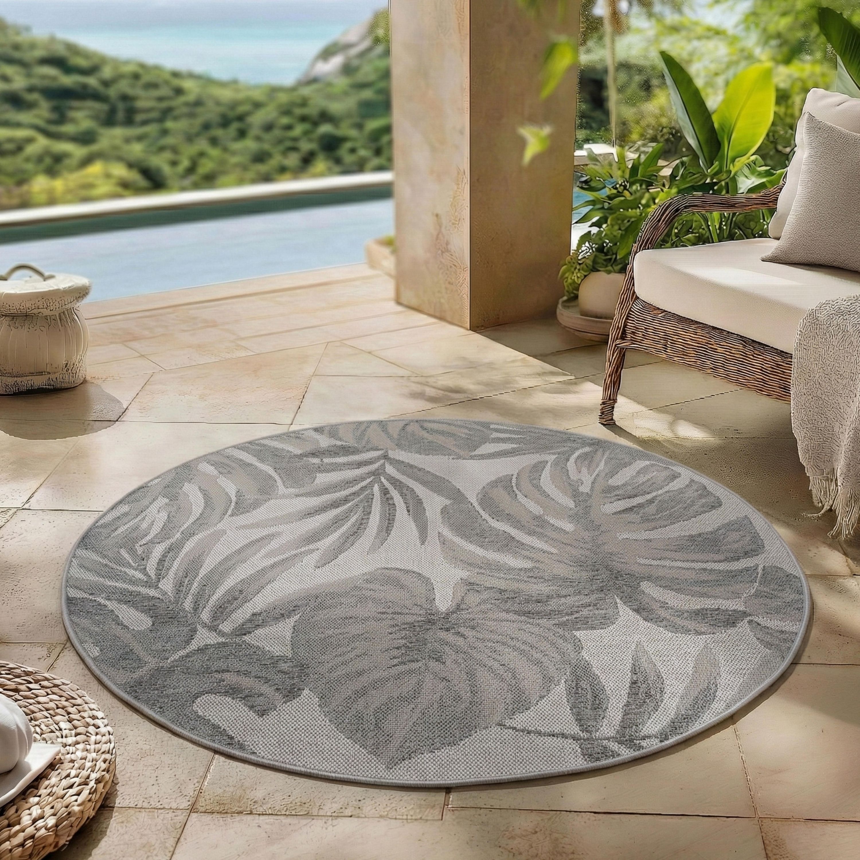 Tapis d'extérieur Carpettex, résistant aux intempéries, pour balcon, terrasse, jardin, style scandinave bohème