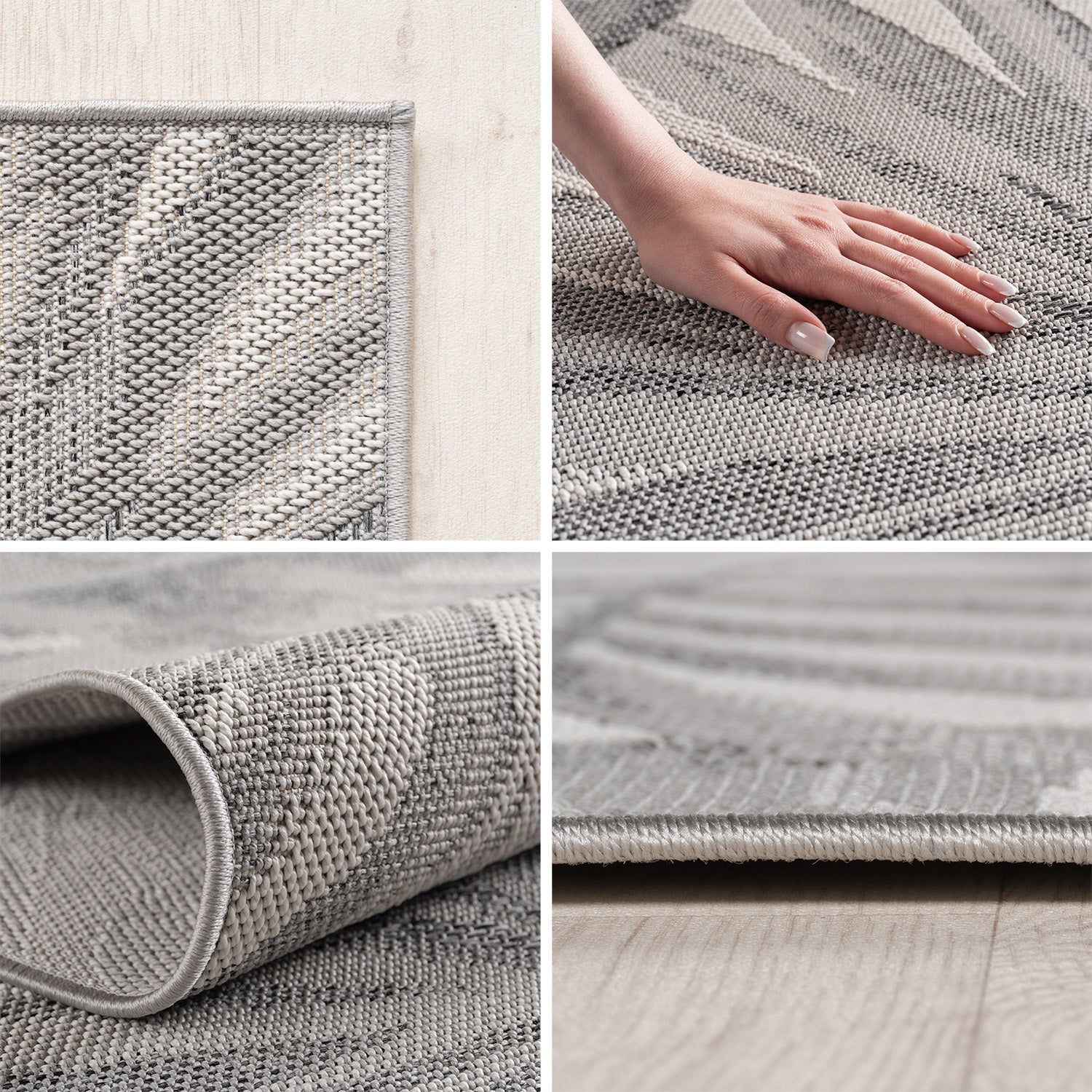 Tapis d'extérieur Carpettex, résistant aux intempéries, pour balcon, terrasse, jardin, style scandinave bohème