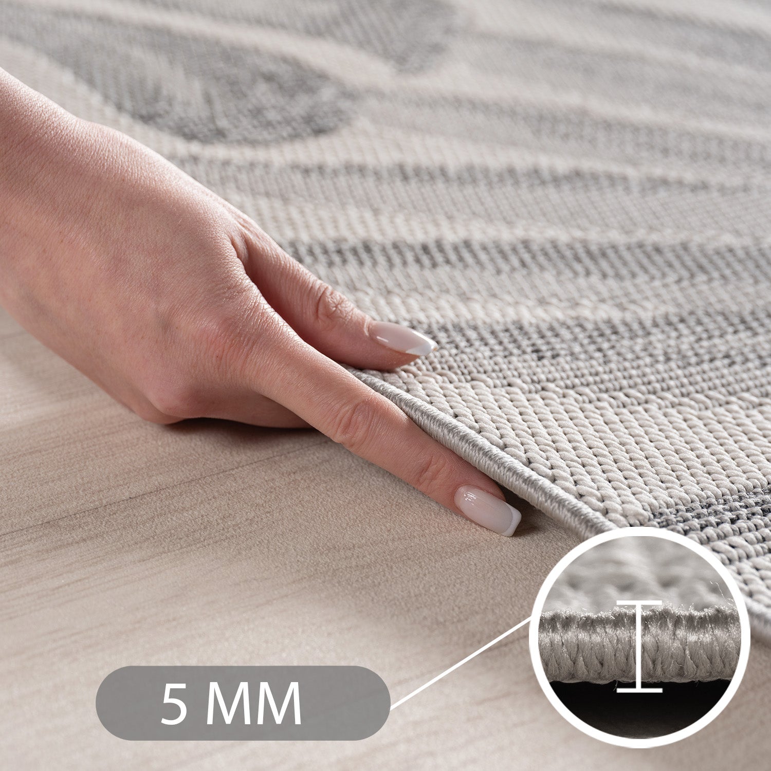 Carpettex Outdoor Teppich wetterfest Balkon, Terrasse, Garten Skandi Boho-Design