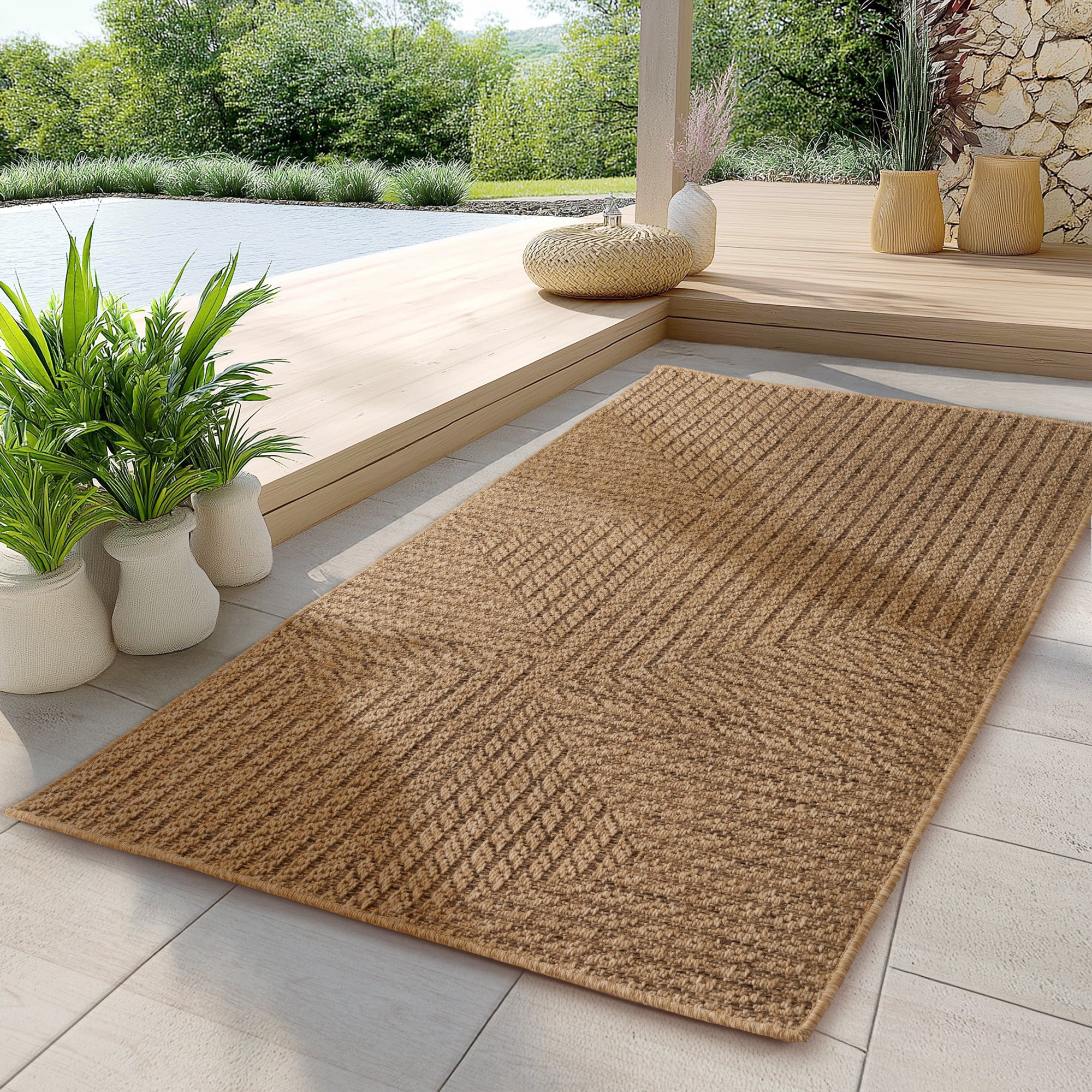 Carpettex Indoor Outdoor Teppich wetterfest, robust, Küche, Terrasse, Garten