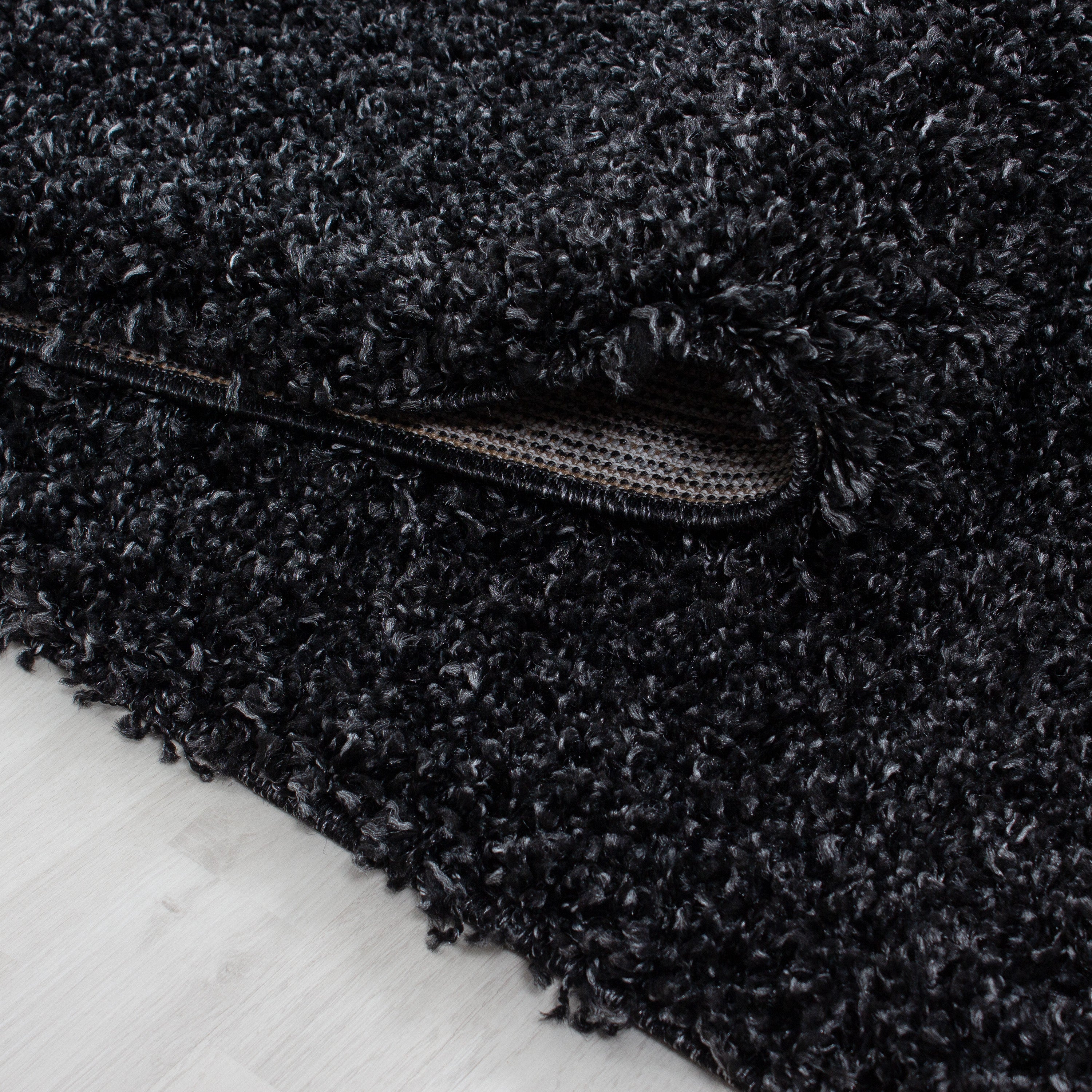 Hochflor Teppich Wohnzimmer Langflor Shaggy Teppich Einfarbig Design Flauschig