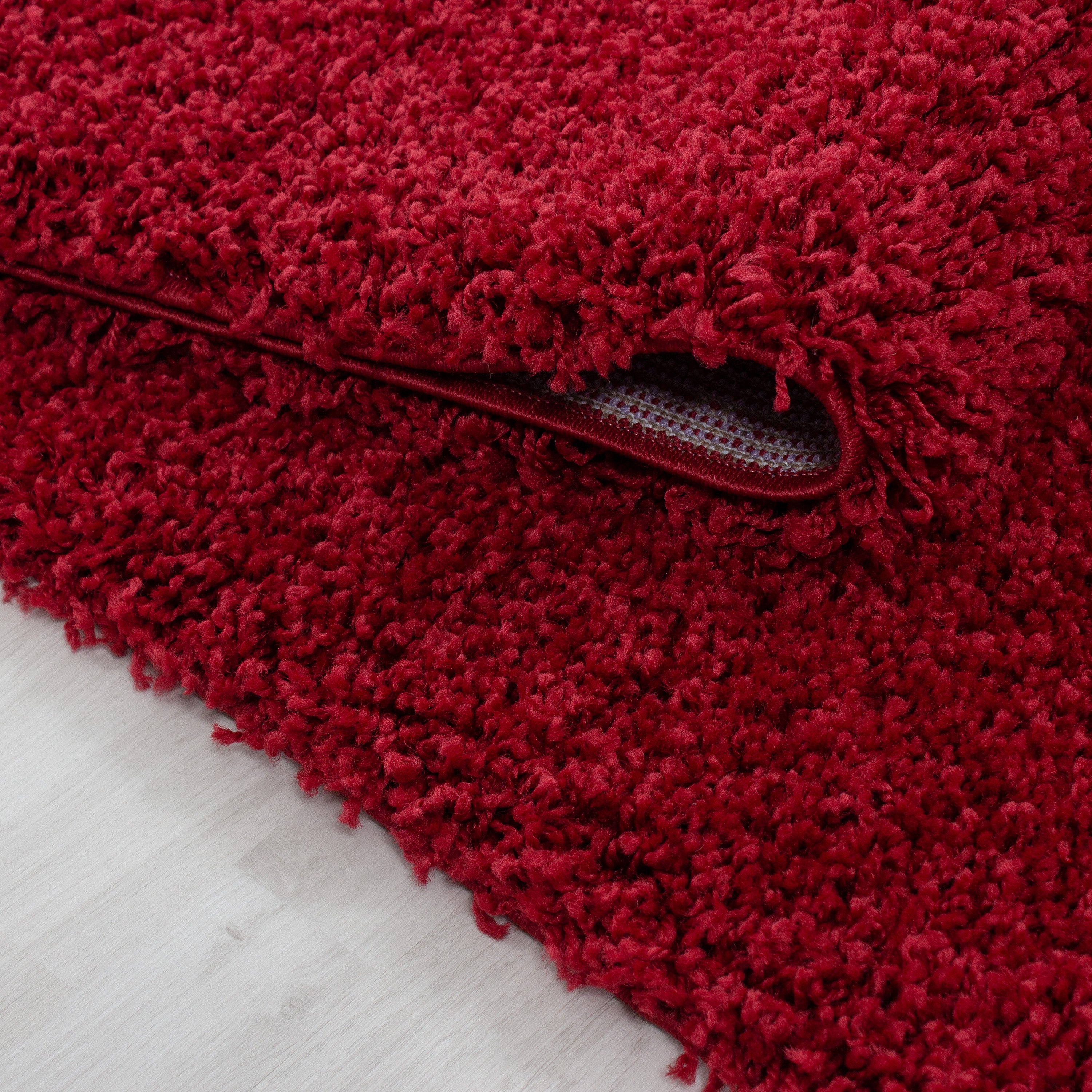 Hochflor Teppich Wohnzimmer Langflor Shaggy Teppich Einfarbig Design Flauschig