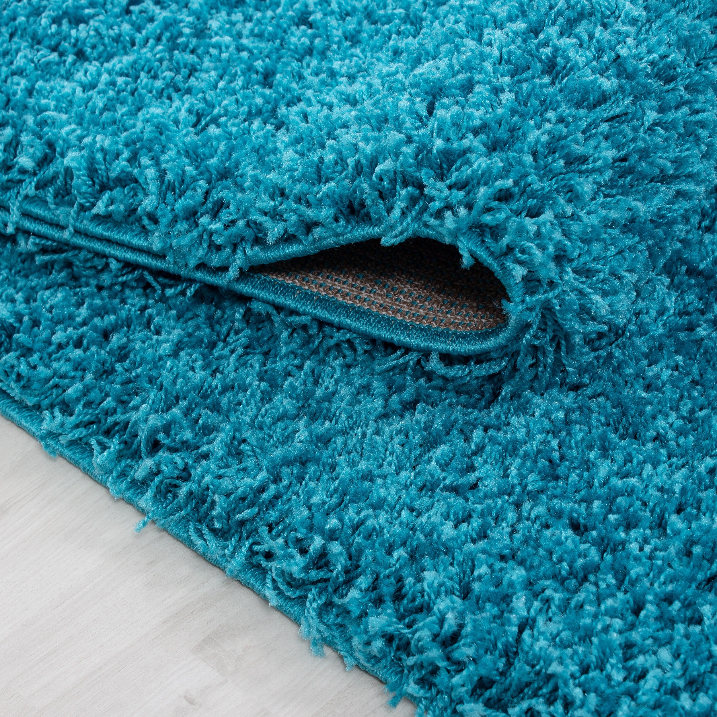 Hochflor Teppich Wohnzimmer Langflor Shaggy Teppich Einfarbig Design Flauschig