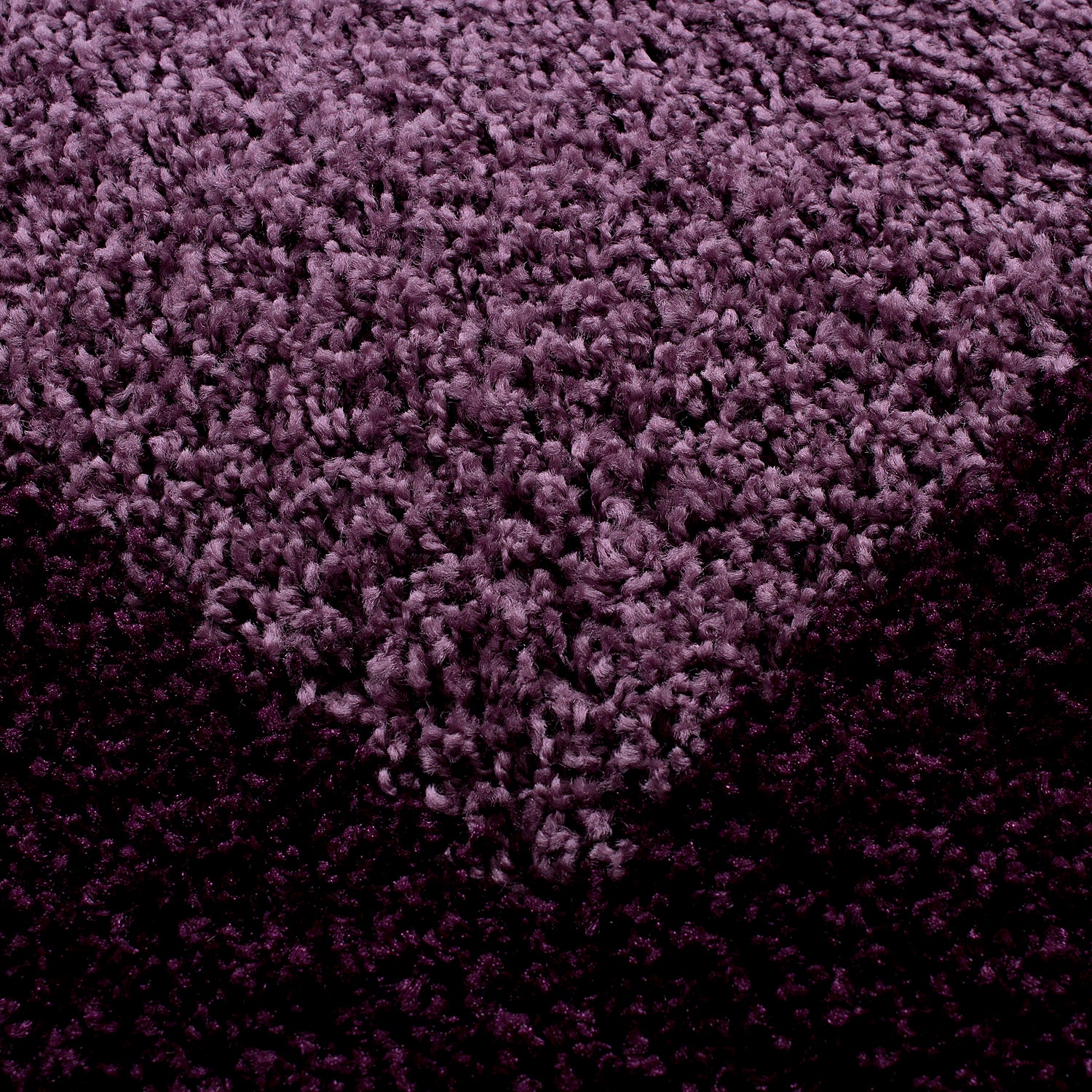 Runder Hochflor Teppich Wohnzimmer Langflor Shaggy Gemustert in Bordüre Design