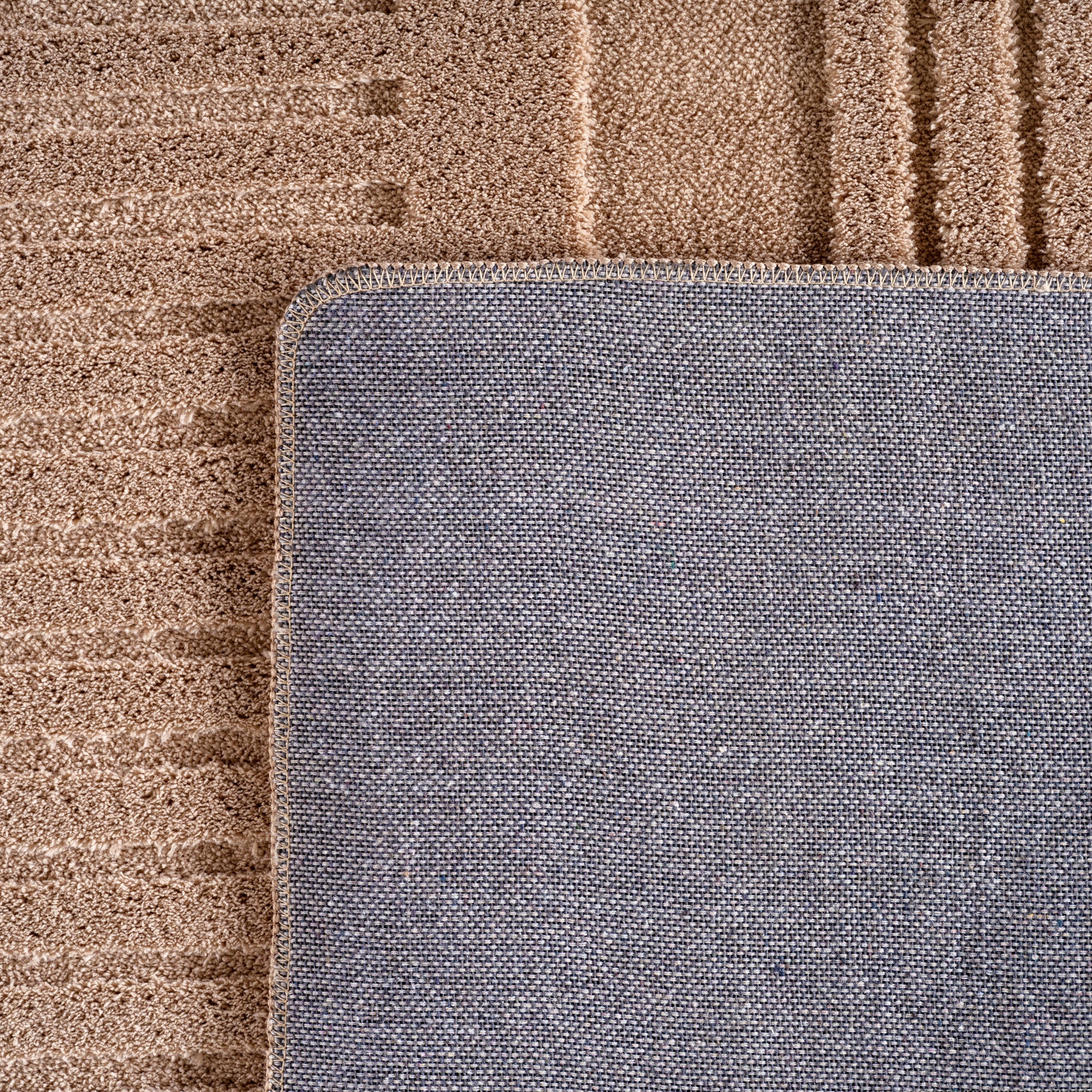 Einfarbig Skandinavischer Boho Teppich Wohnzimmer Beige Creme Waschbarer Teppich