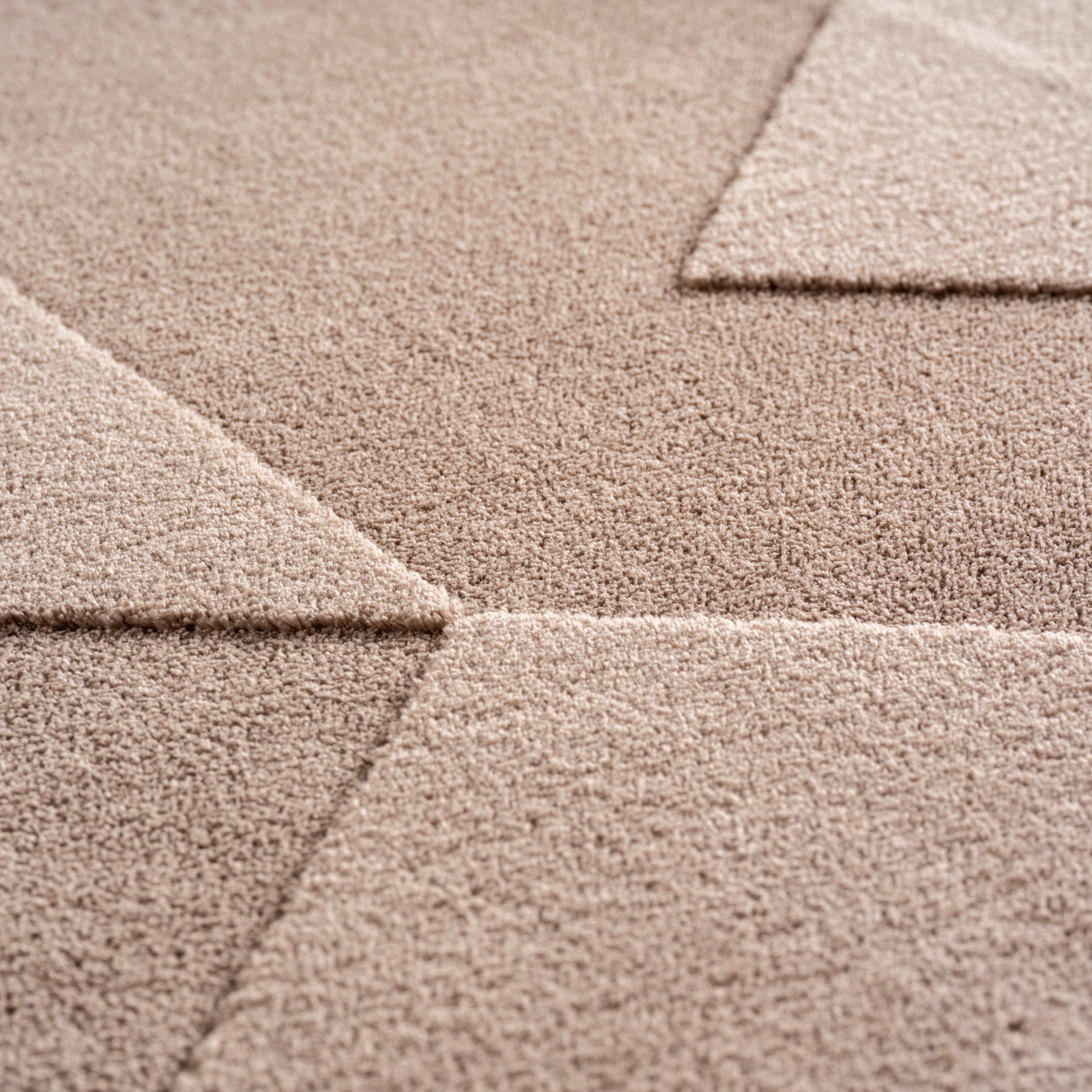 Boho Teppich mit Geometrischem Design Einfarbig Beige - Creme Waschbarer Teppich