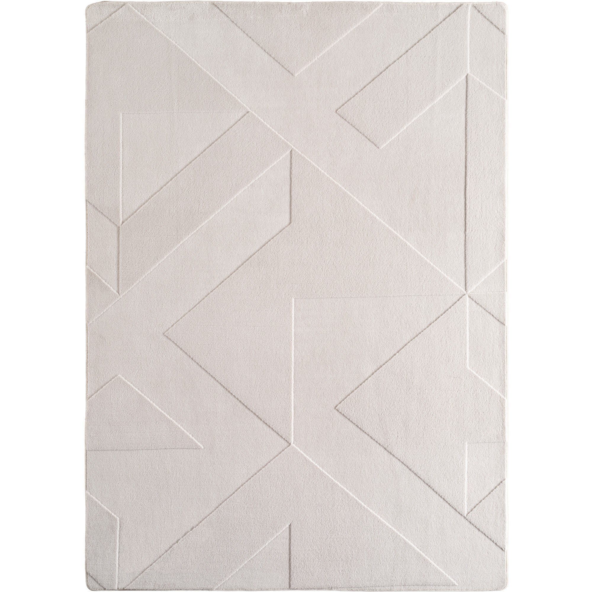 Boho Teppich mit Geometrischem Design Einfarbig Beige - Creme Waschbarer Teppich