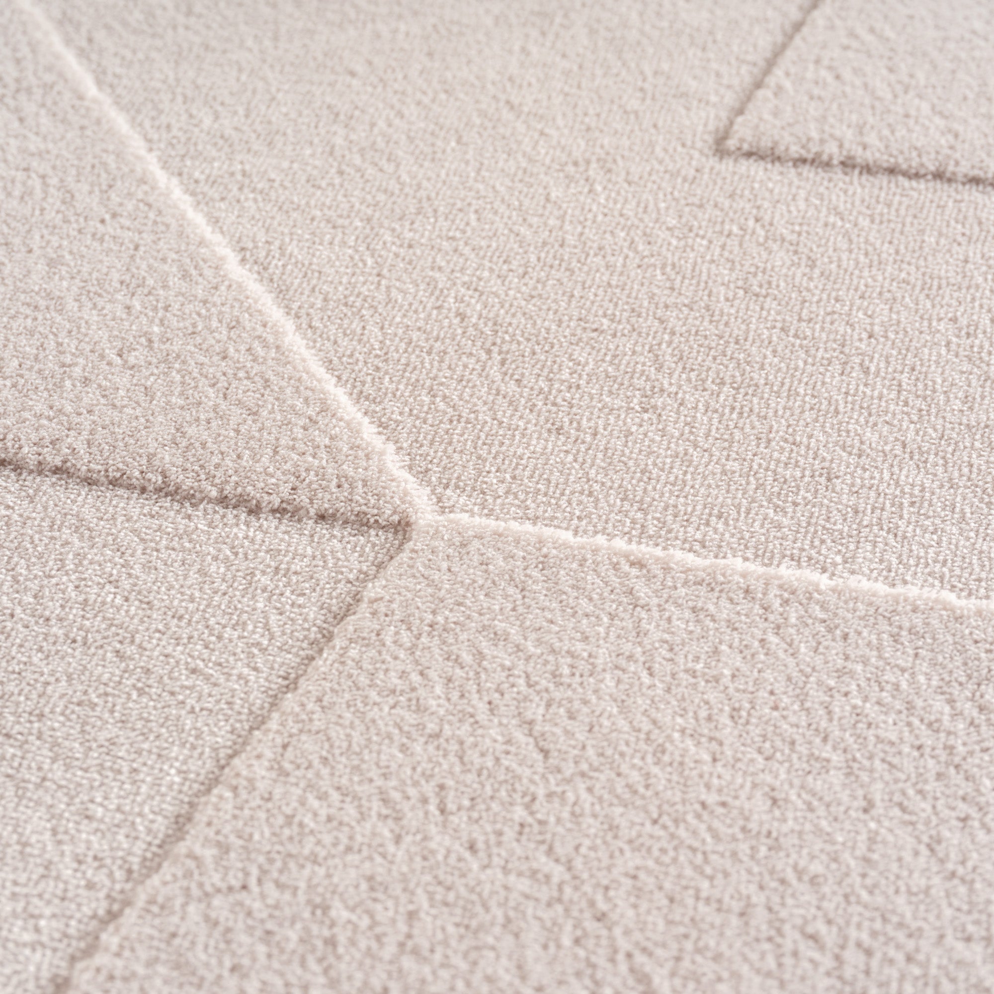 Boho Teppich mit Geometrischem Design Einfarbig Beige - Creme Waschbarer Teppich