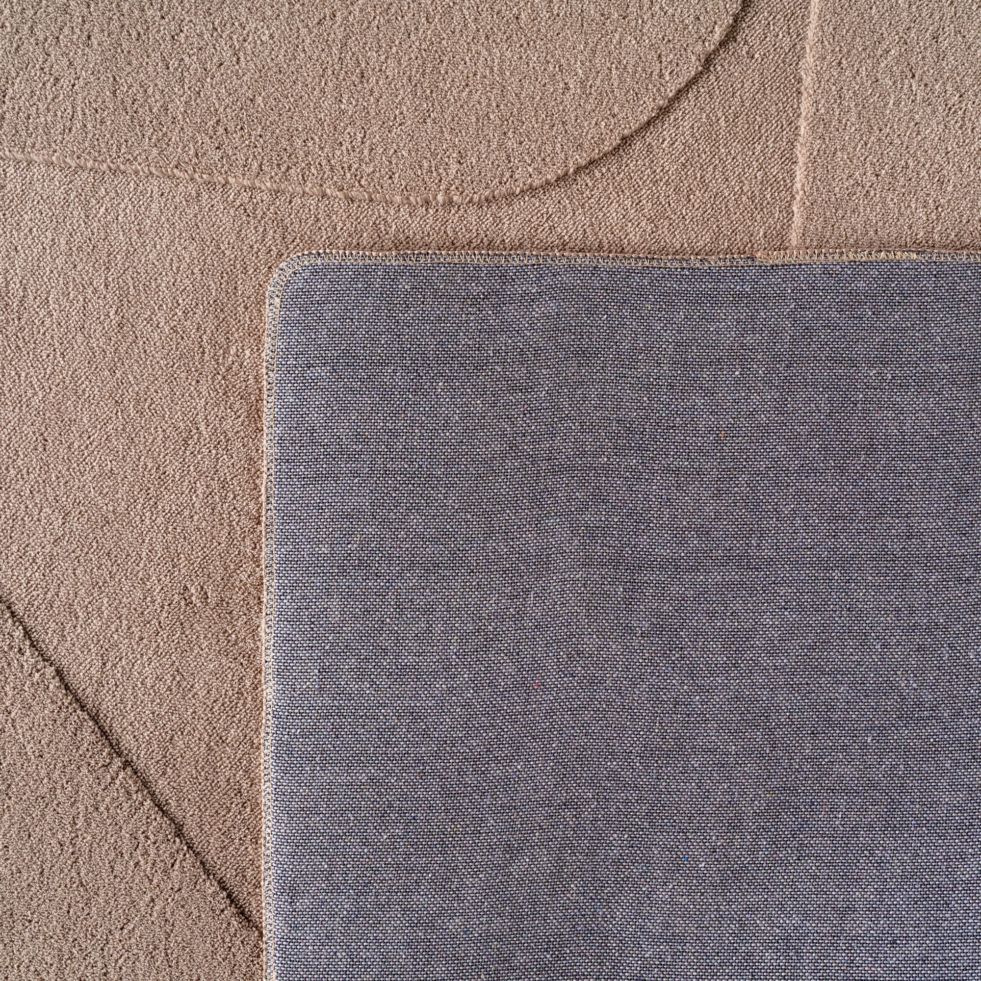 Skandinavischer Teppich Boho Design Einfarbig Beige und Creme Waschbarer Teppich
