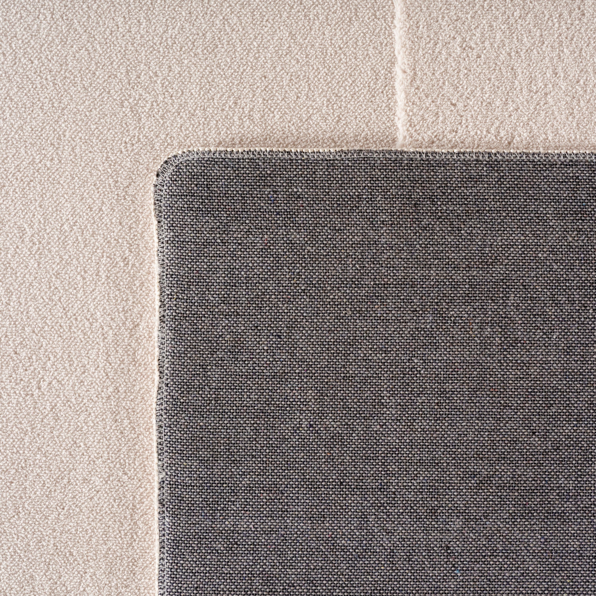 Skandinavischer Teppich Boho Design Einfarbig Beige und Creme Waschbarer Teppich