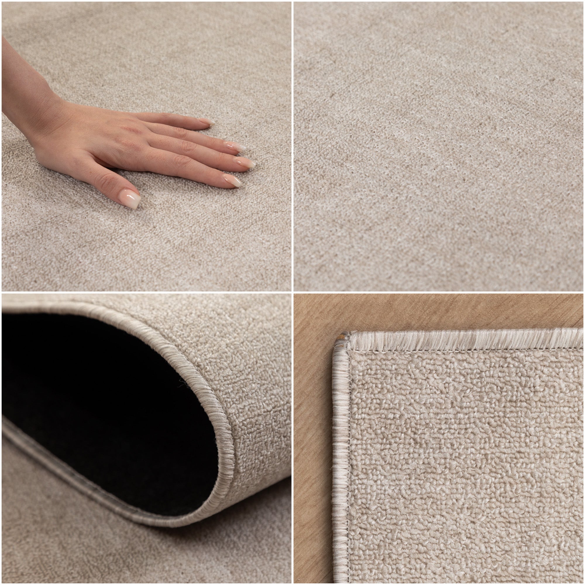 Teppich Wohnzimmer Kurzflor Flachgewebe Schlingenteppich meliert Pflegeleicht