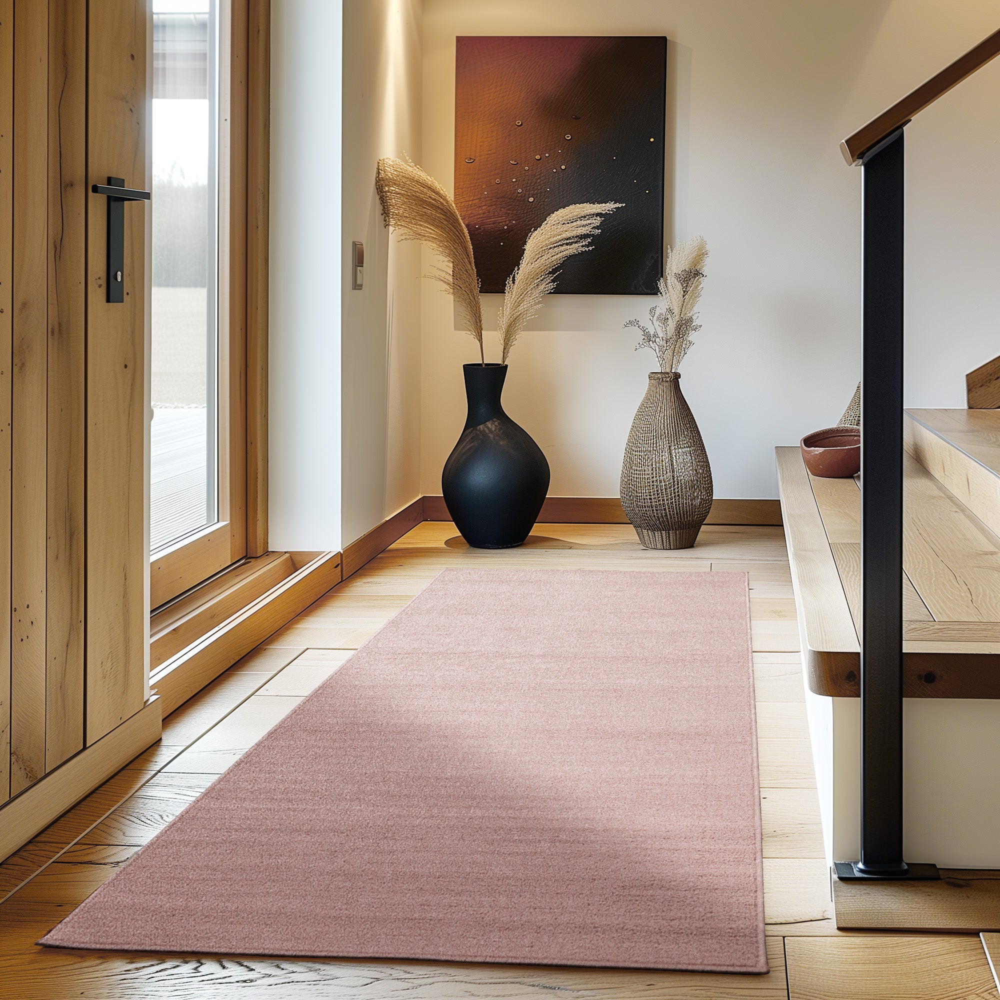 Teppich Wohnzimmer Kurzflor Flachgewebe Schlingenteppich meliert Pflegeleicht