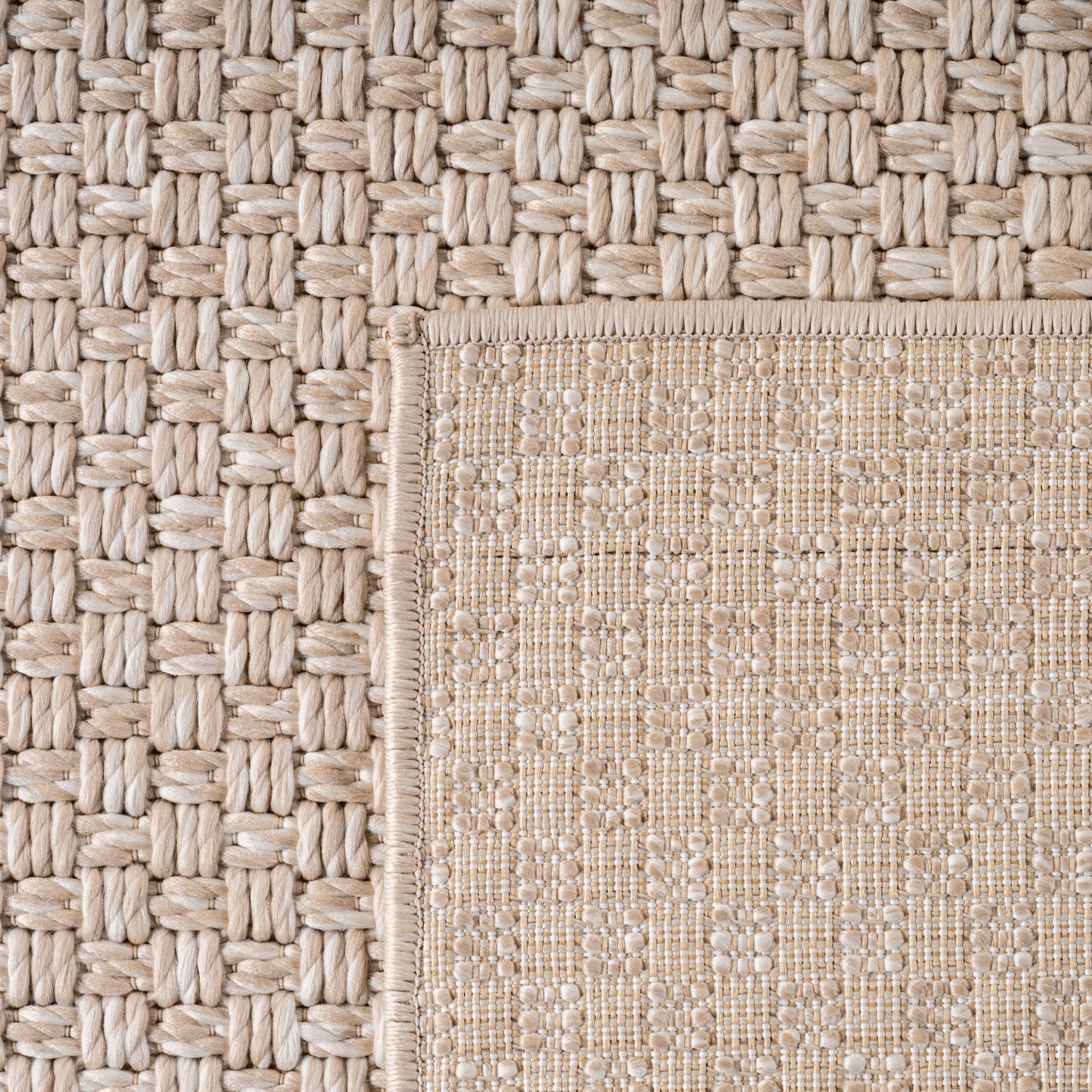 Carpettex Outdoor Teppich Wetterfest Küche Balkon & Wohnzimmer Boho Stil Beige-1
